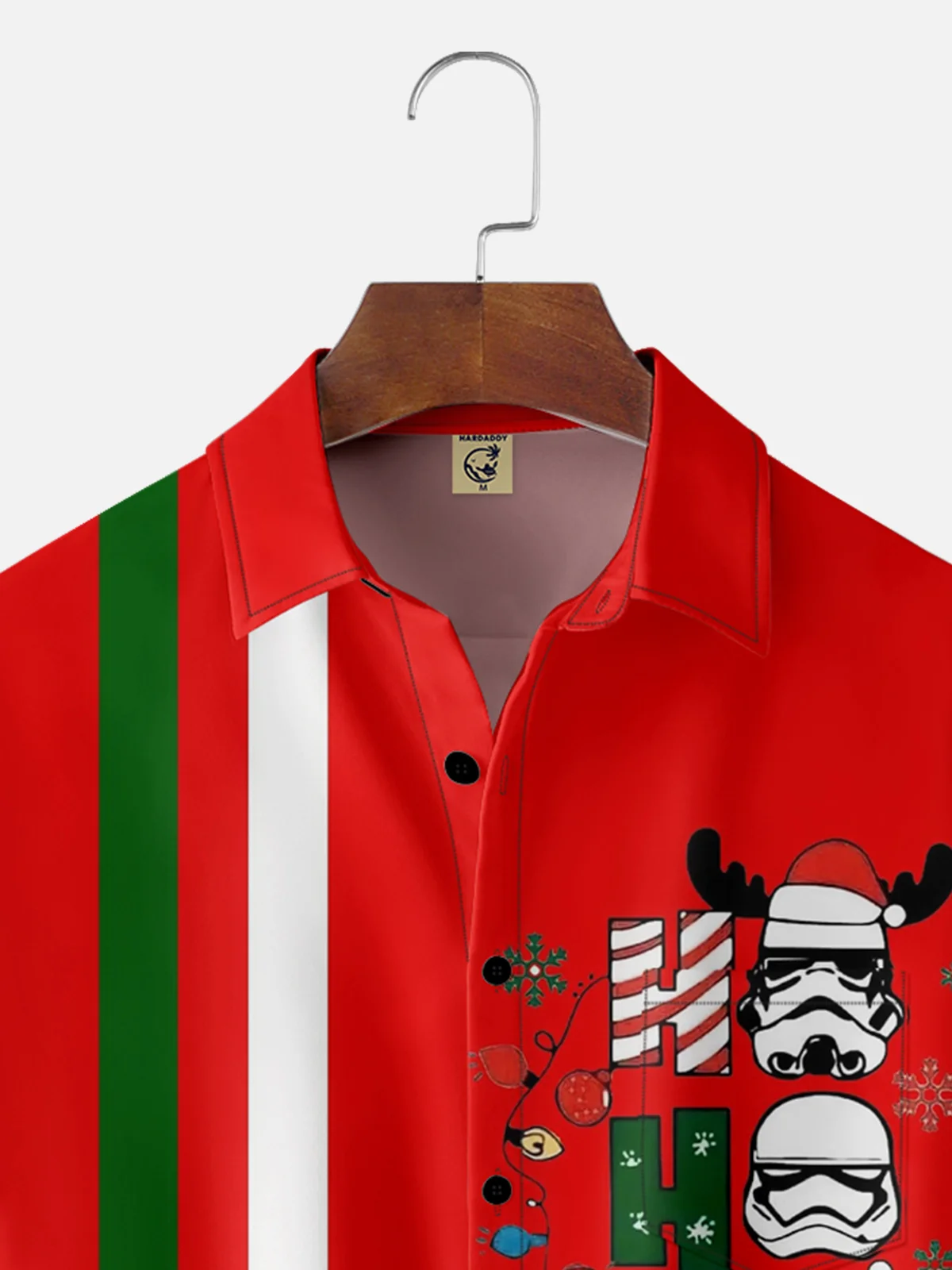 Moisture-wicking Christmas Chest Pocket Bowling Shirt