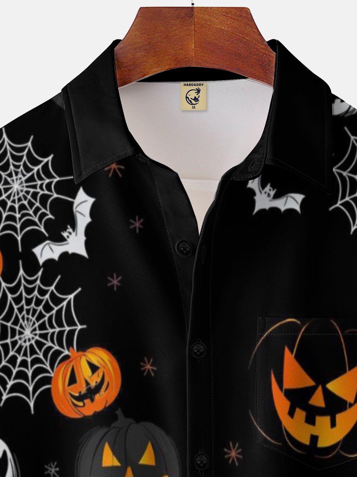 Moisture-wicking Halloween Ghost Chest Pocket Casual Shirt