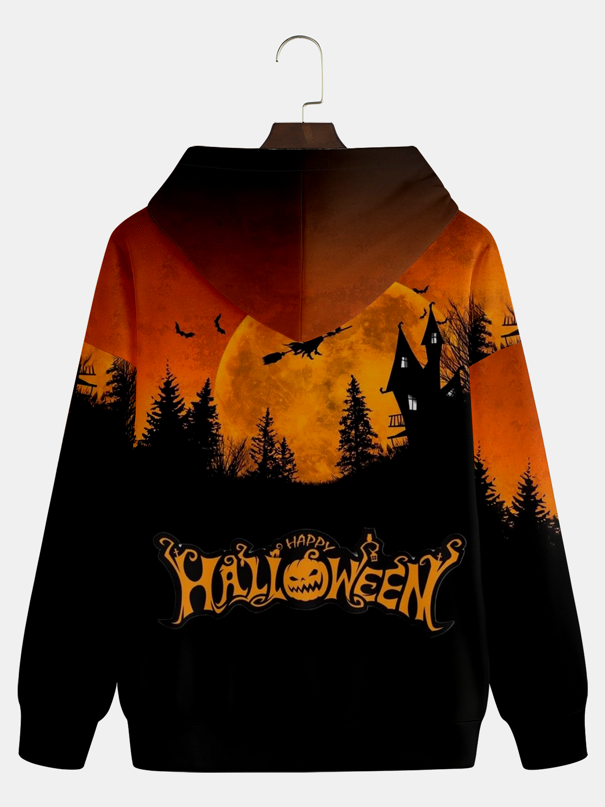 Halloween Witch Flying Hoodie Sweatshirt