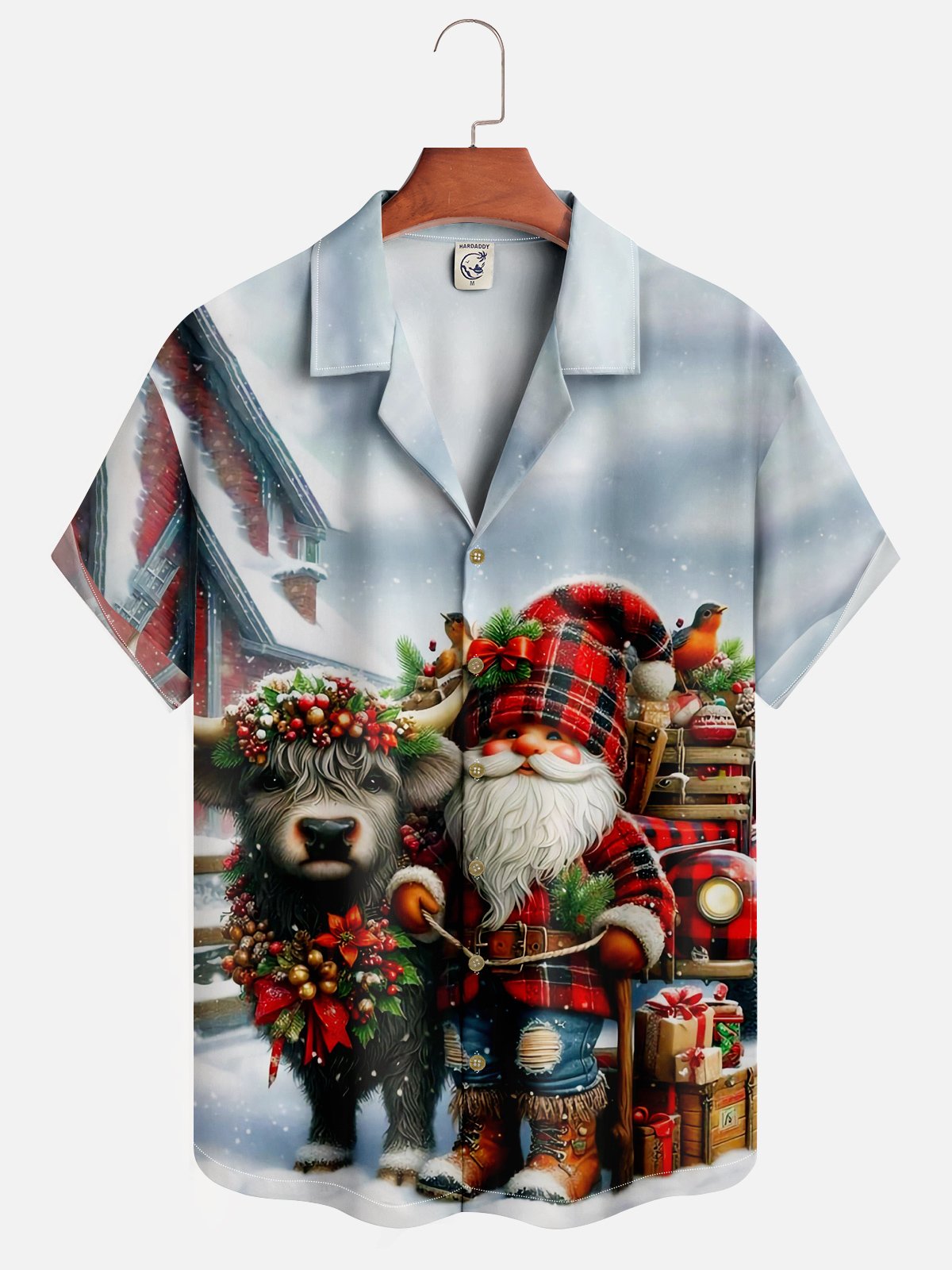 Moisture-wicking Christmas Santa Aloha Shirt