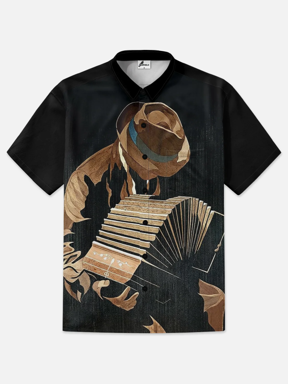 Moisture-wicking Accordion Player Hawaiian Shirt