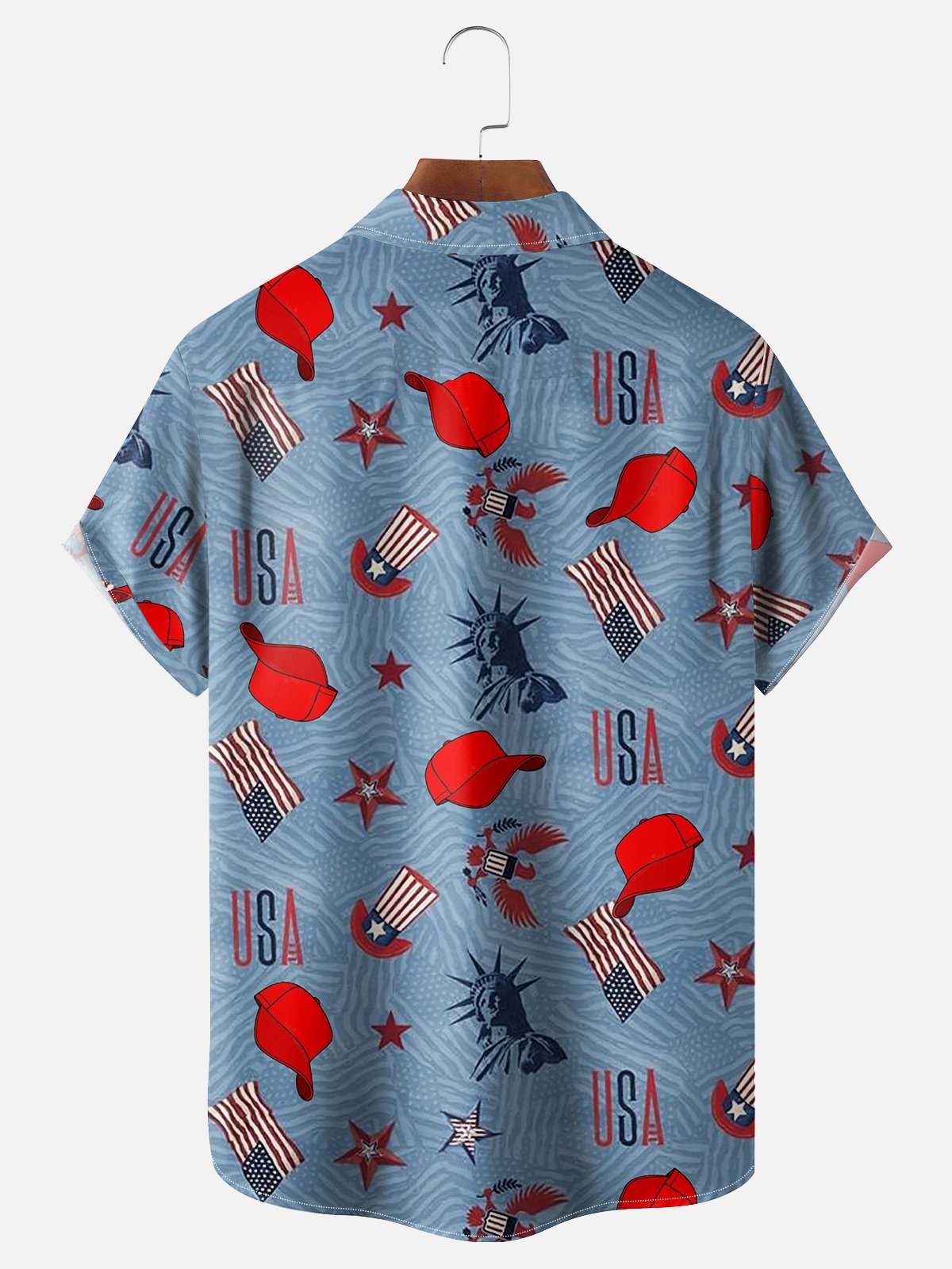 Moisture-wicking Make America Great Again Chest Pocket Hawaiian Shirt