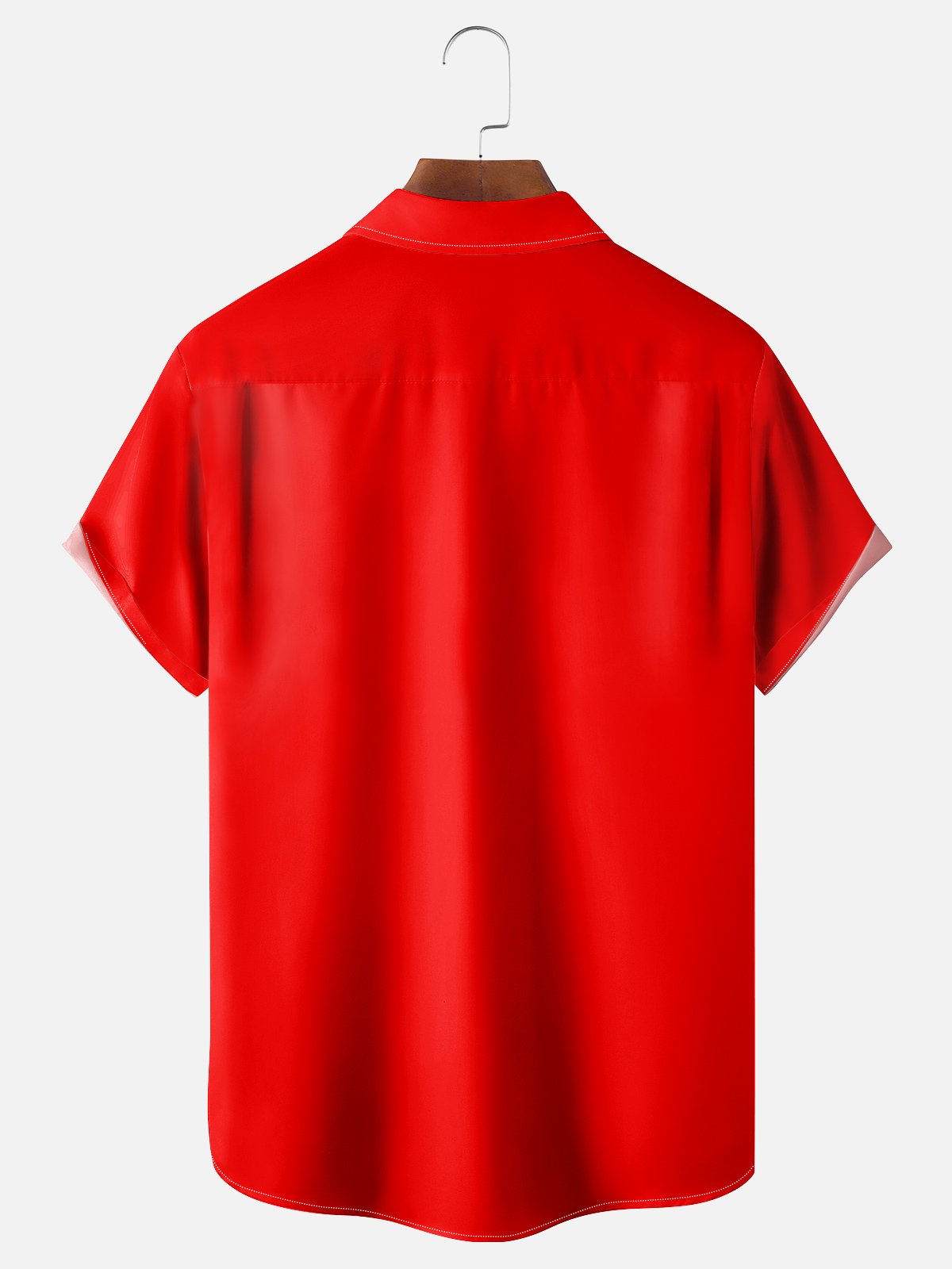 Moisture-wicking Red Hat Art Chest Pocket Bowling Shirt