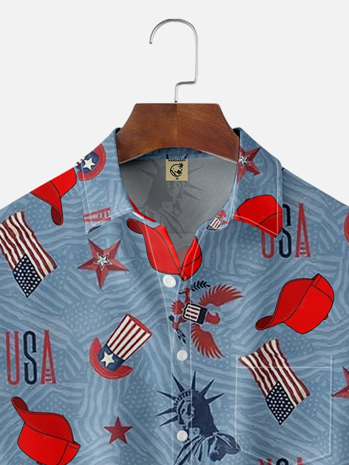 Moisture-wicking Make America Great Again Chest Pocket Hawaiian Shirt