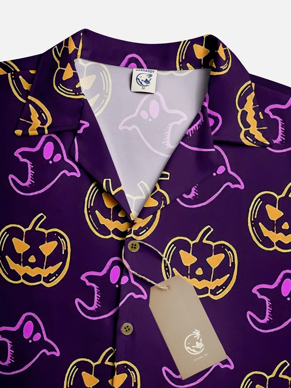 Moisture-wicking Halloween Ghost Aloha Shirt