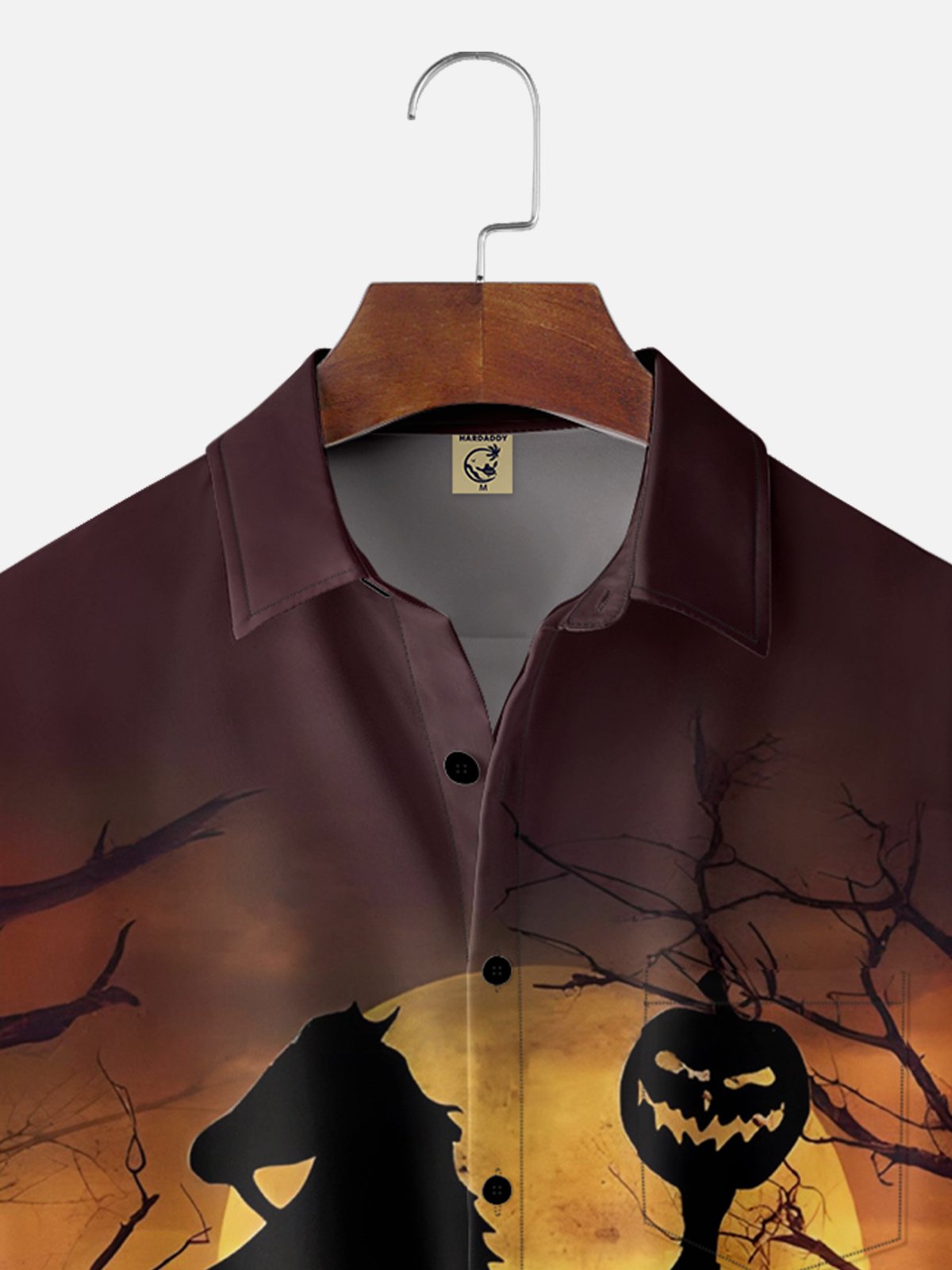 Moisture-wicking Halloween Rider Chest Pocket Casual Shirt