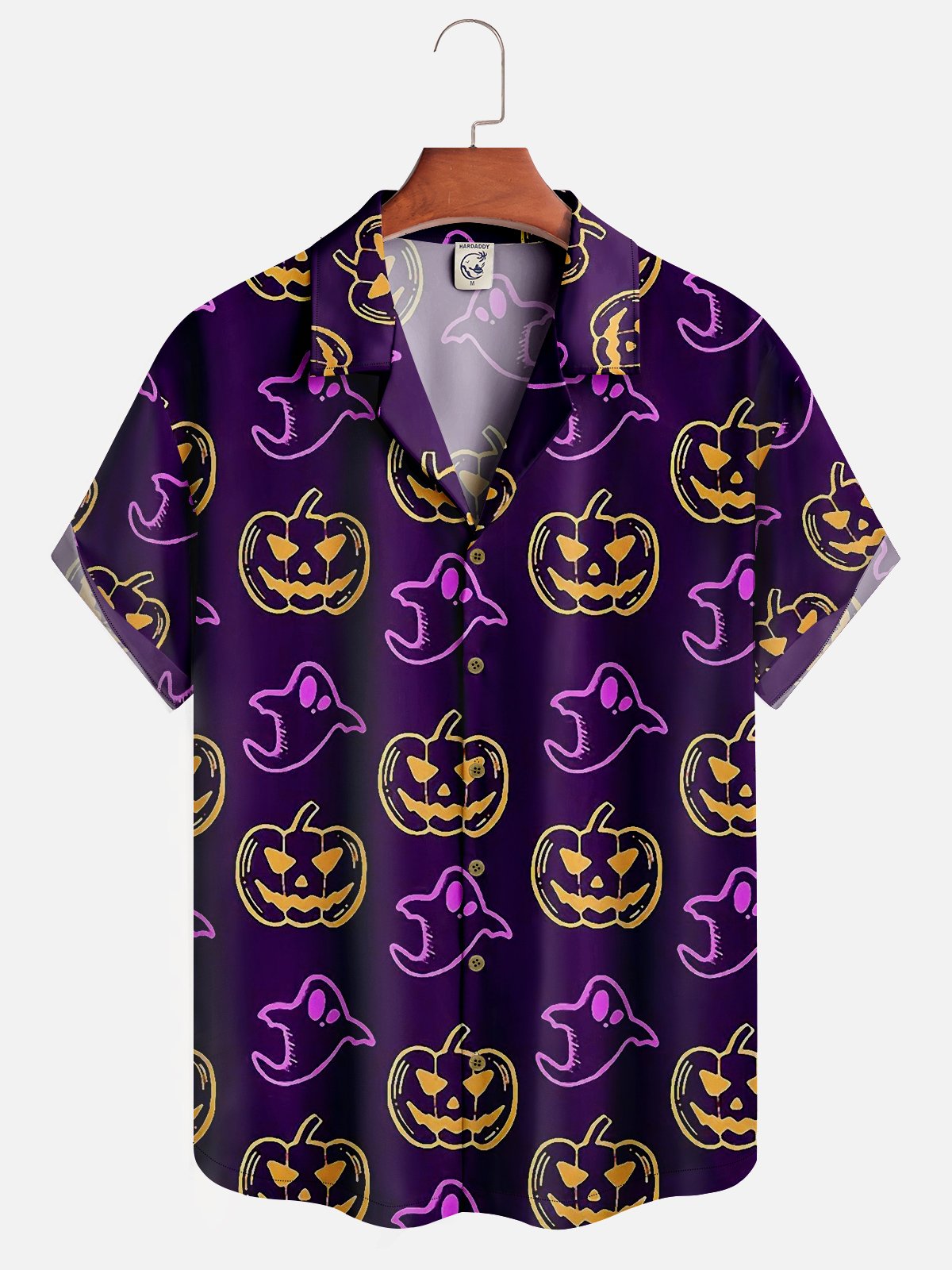 Moisture-wicking Halloween Ghost Aloha Shirt