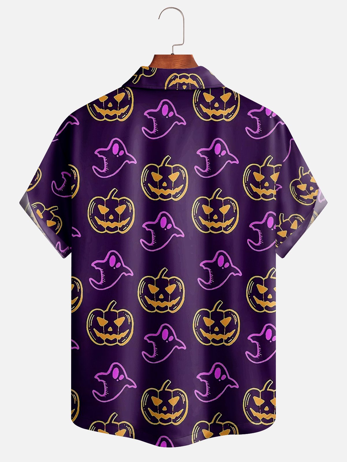 Moisture-wicking Halloween Ghost Aloha Shirt