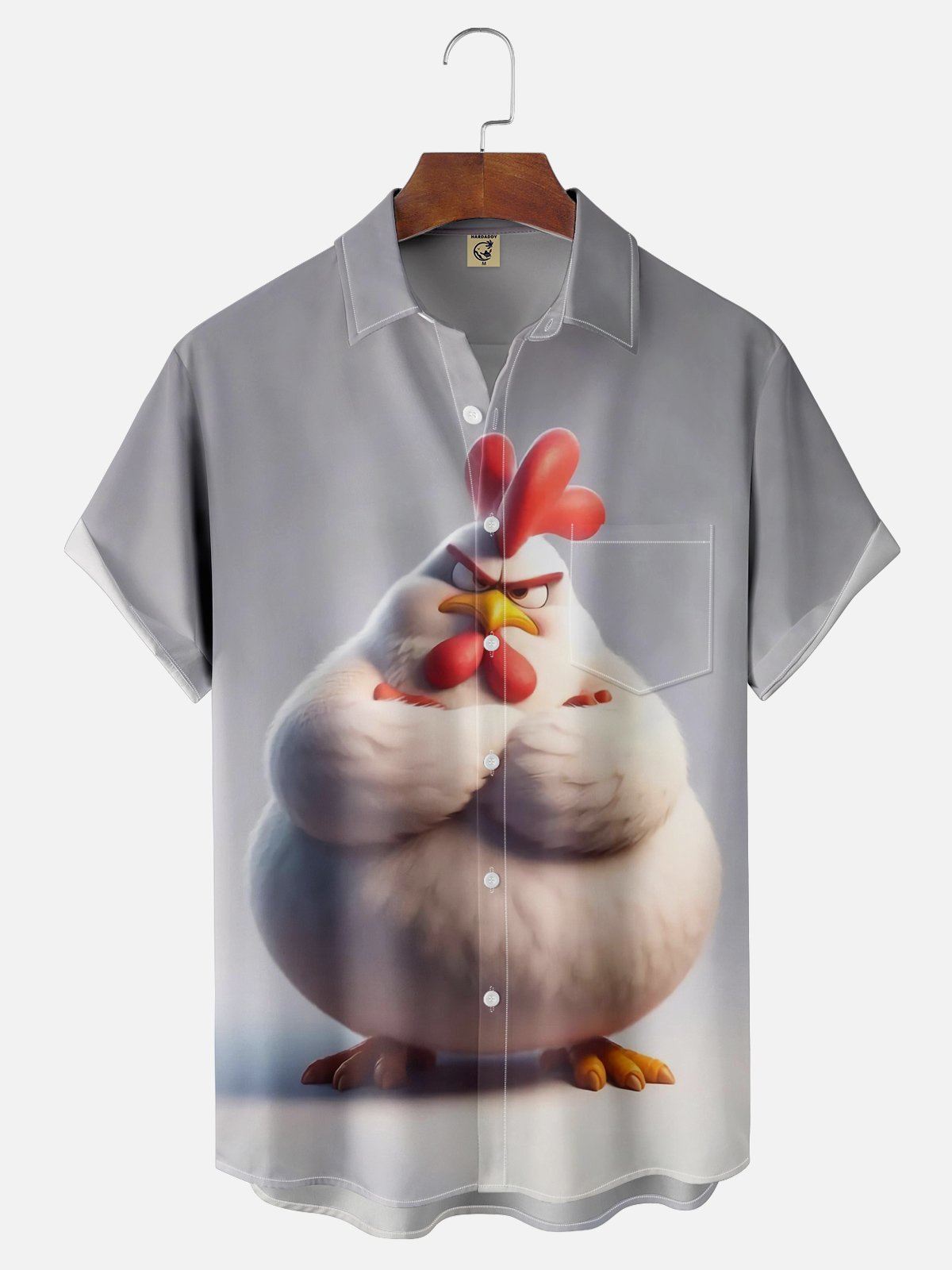 Moisture-wicking Rooster Chest Pocket Casual Shirt