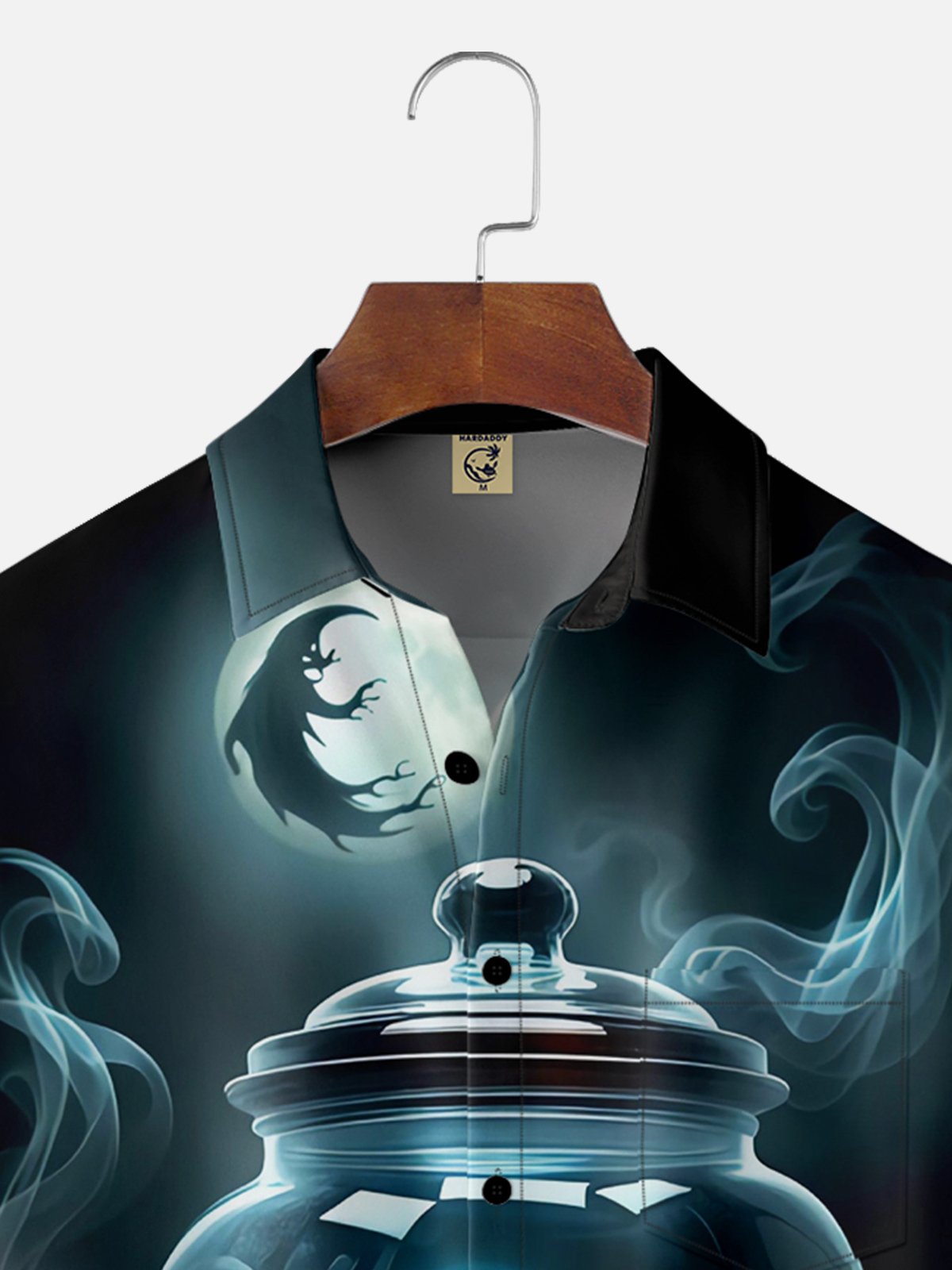 Moisture-wicking Halloween Ghost Chest Pocket Casual Shirt