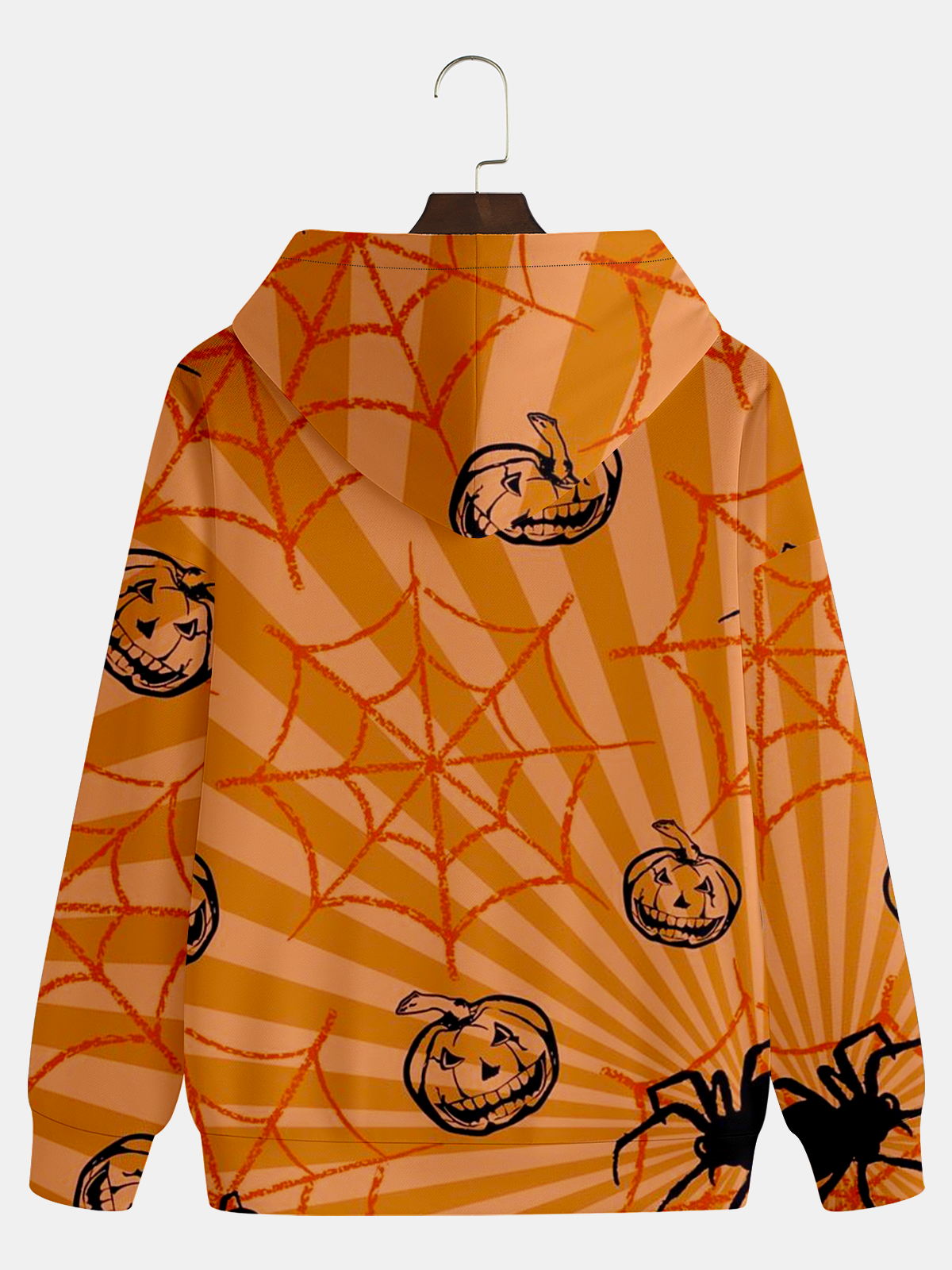 Halloween Art Spider Web Pumpkin Hoodie Sweatshirt