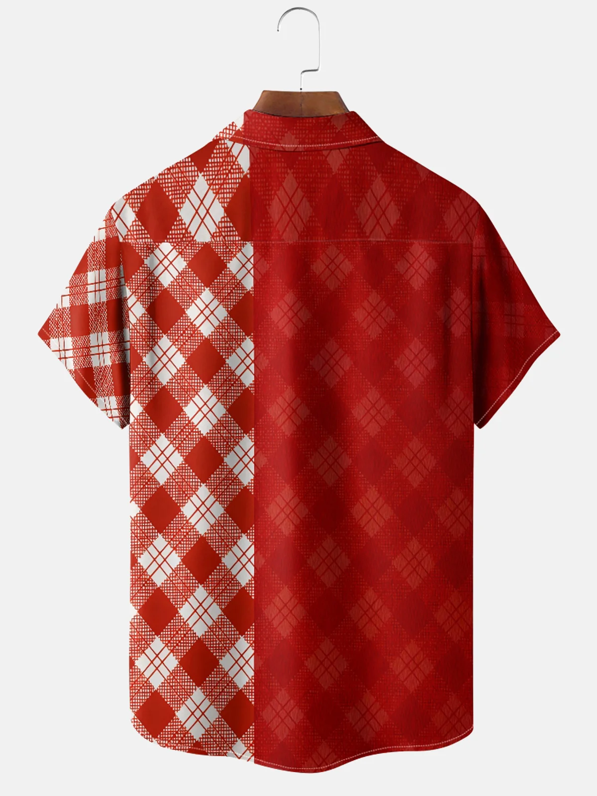 Moisture-wicking Christmas Santa Chest Pocket Casual Shirt