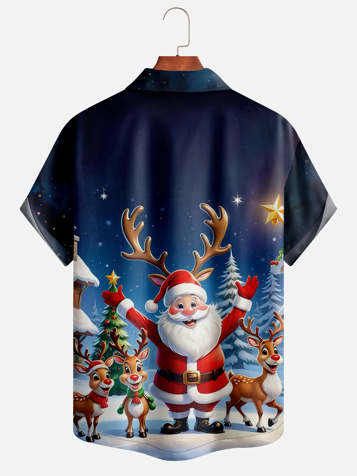 Moisture-wicking Christmas Santa Aloha Shirt