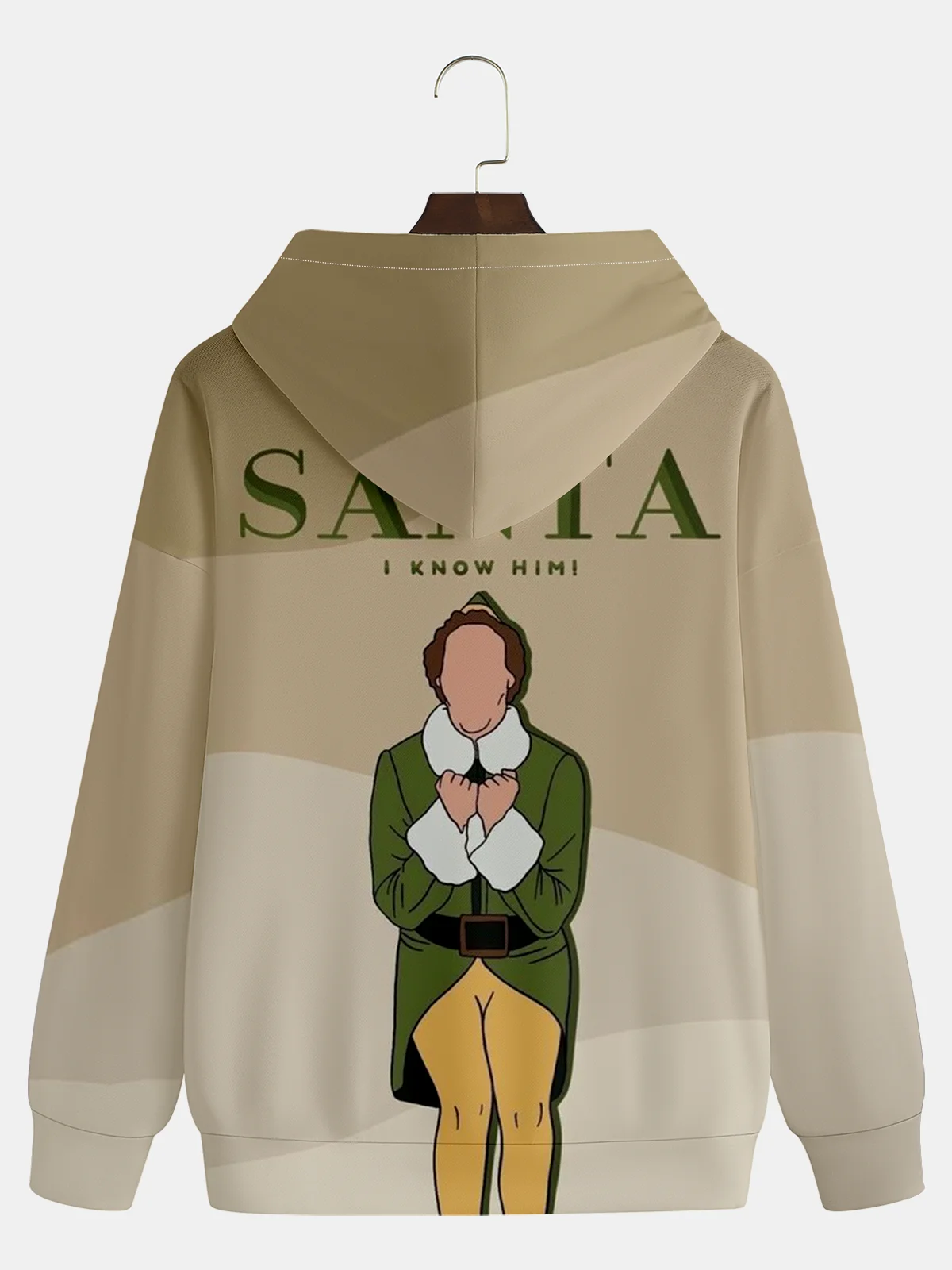 Christmas Abstract Character Print Hoodie Sweatshirt