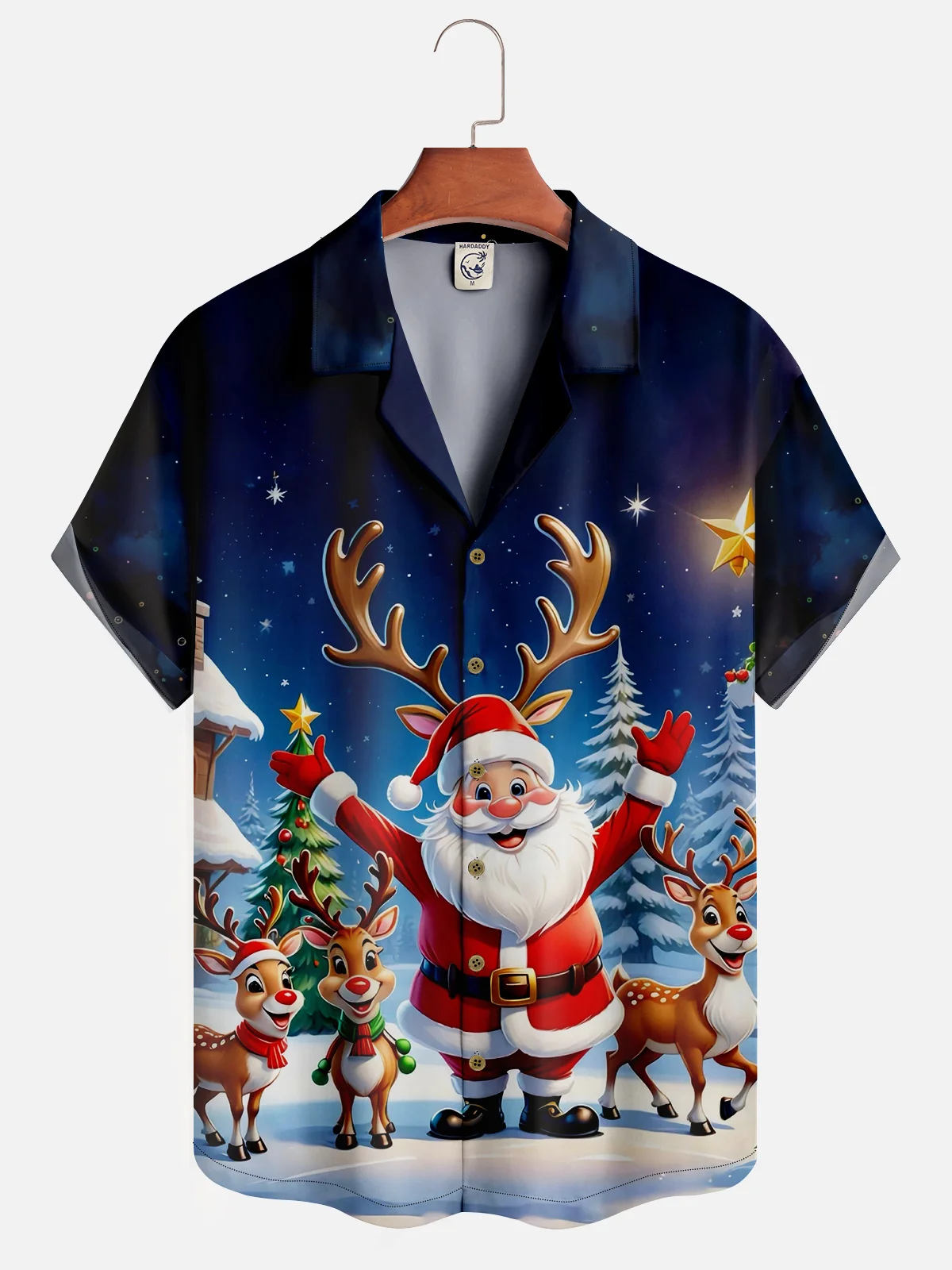 Moisture-wicking Christmas Santa Aloha Shirt