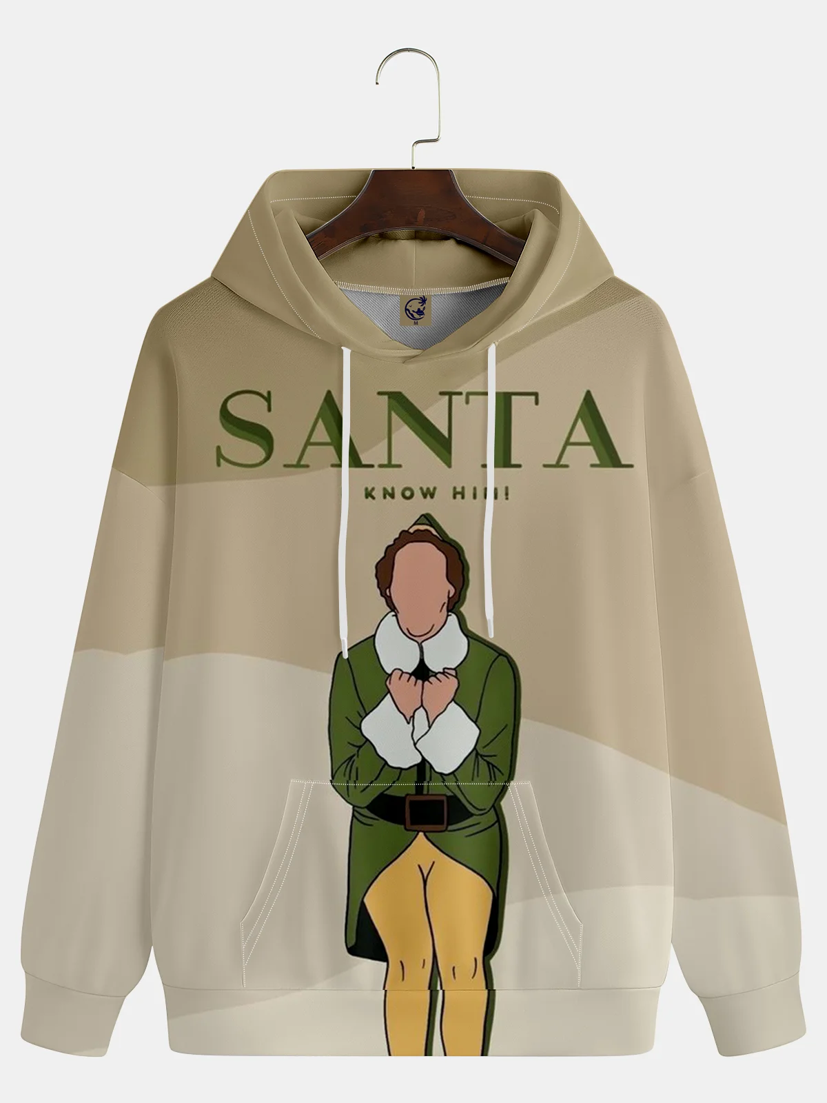 Christmas Abstract Character Print Hoodie Sweatshirt