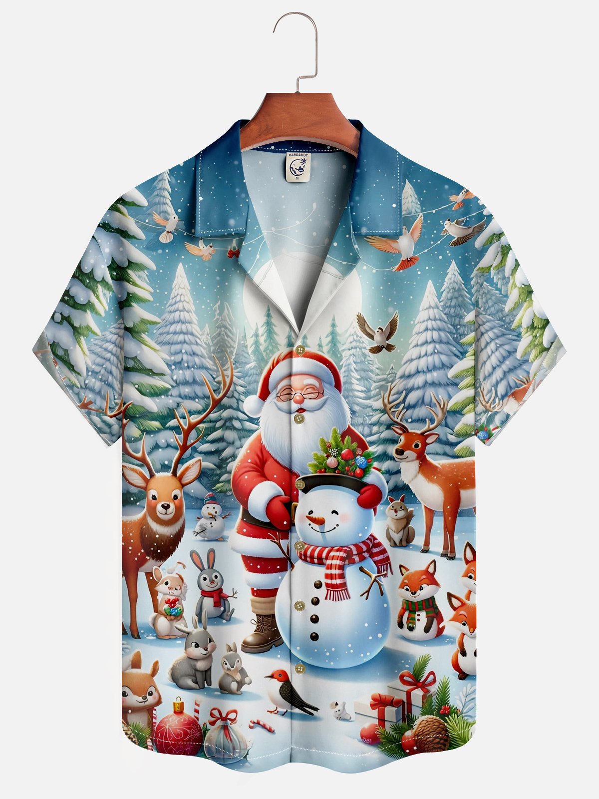 Moisture-wicking Christmas Party Aloha Shirt