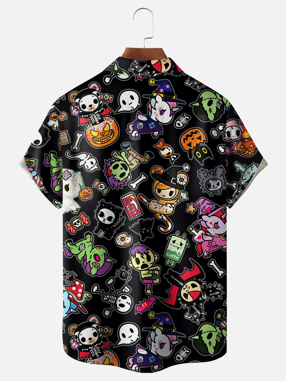 Moisture Wicking Halloween Pumpkin Ghost Witch Hawaiian Shirt