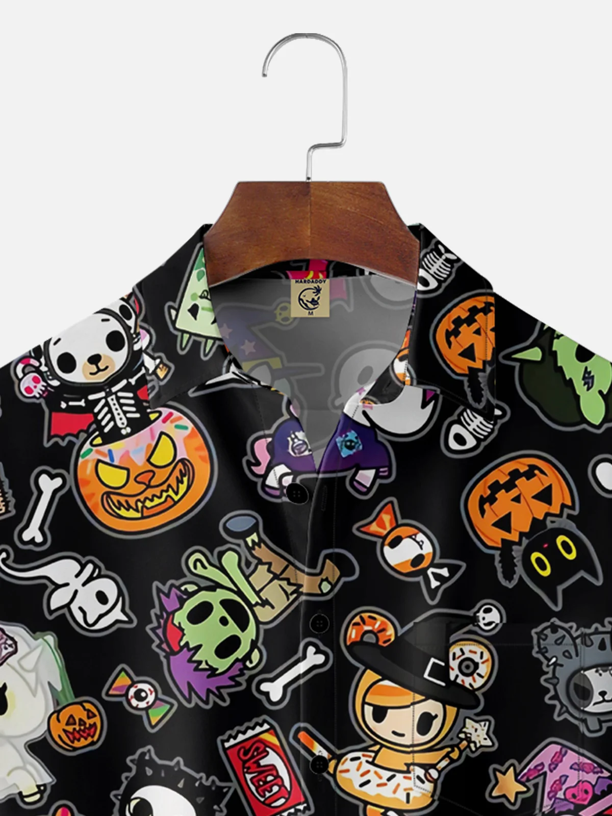 Moisture Wicking Halloween Pumpkin Ghost Witch Hawaiian Shirt