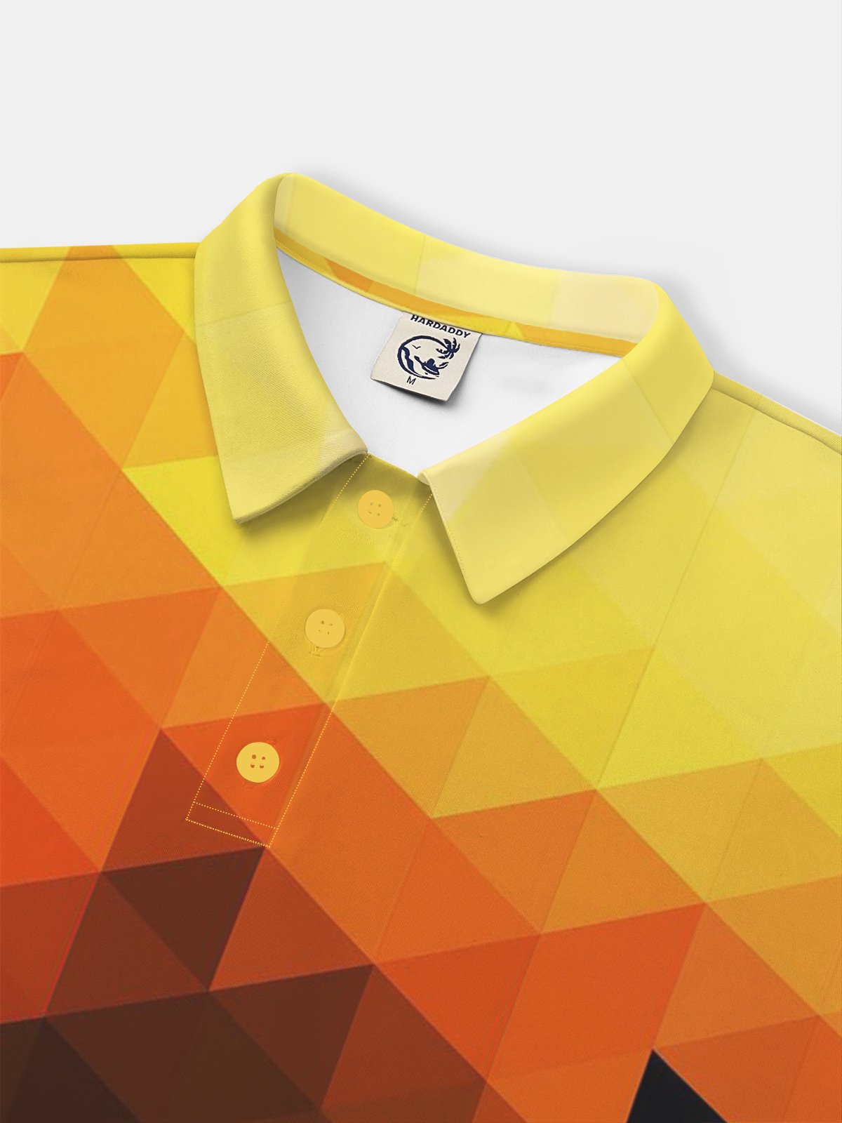 Moisture Wicking Long Sleeve Golf Polo 3D Abstract Gradient Geometric