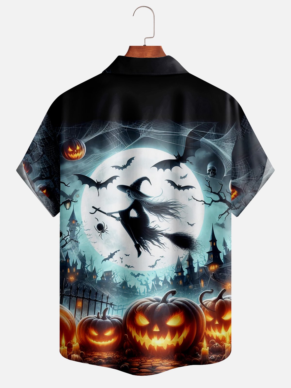 Quick Dry Breathable Halloween Witch Aloha Shirt