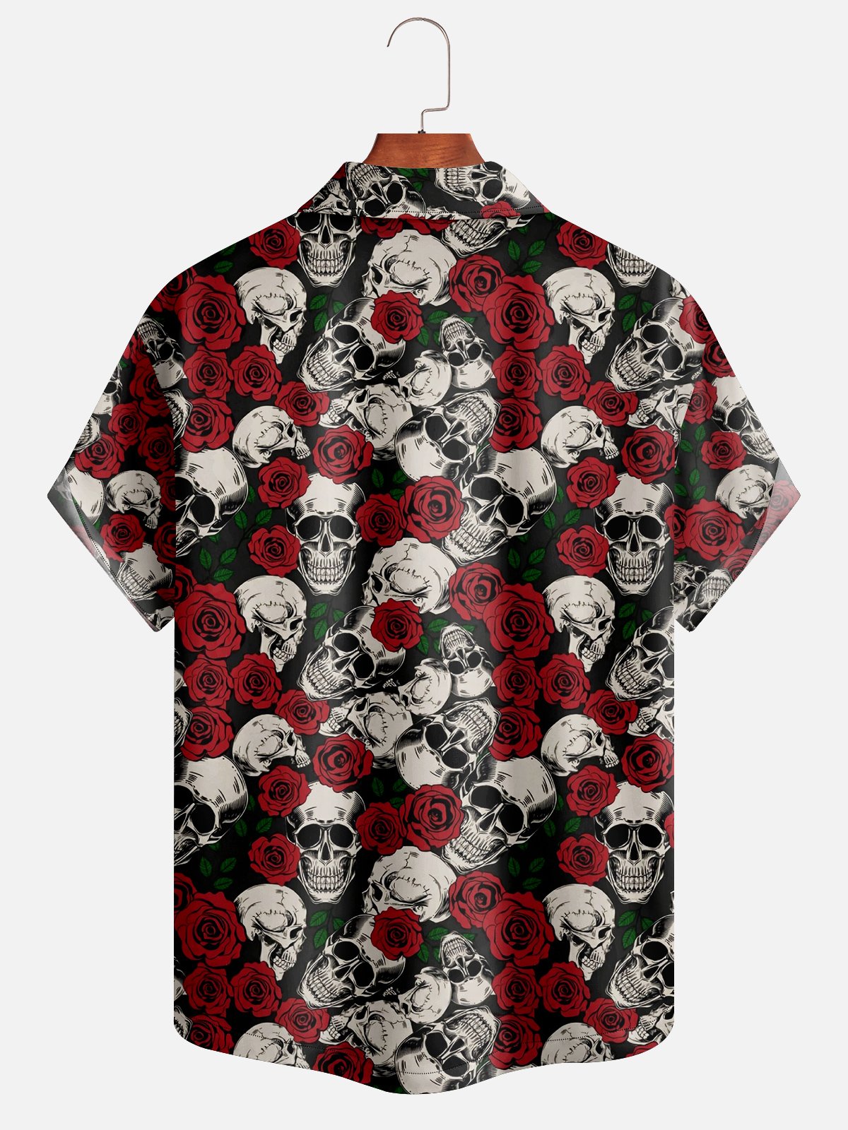 Moisture-wicking Rock Roll Skull Music Halloween Aloha Shirt