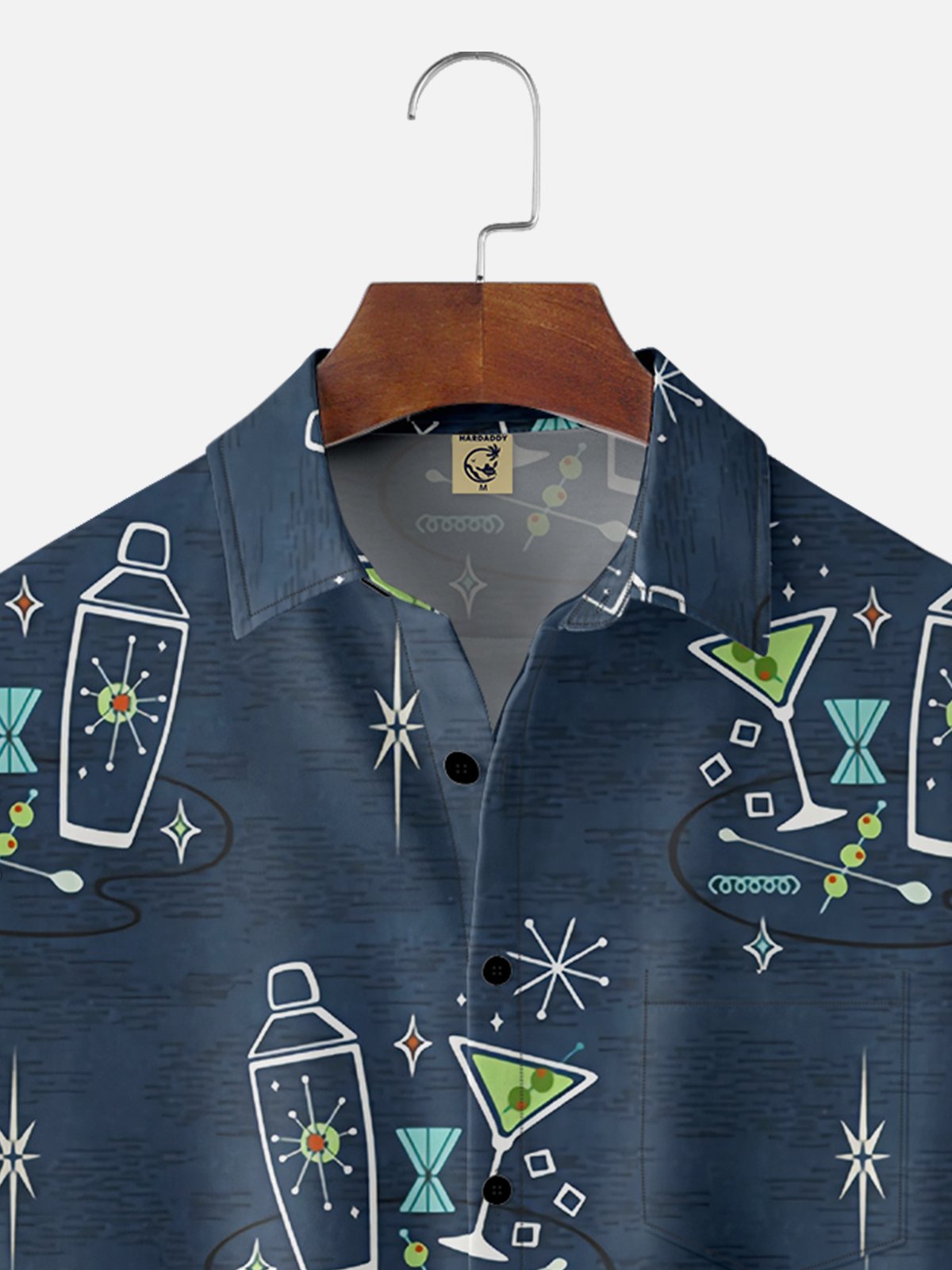 Hardaddy Cocktail Martini Shaker Graphic Tipsy Spirit Vintage Geometric Shirt