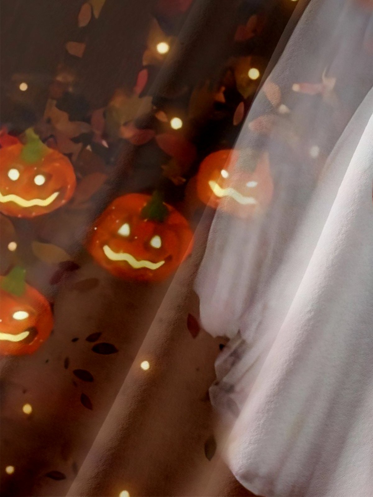 Moisture-wicking Halloween Ghost Chest Pocket Casual Shirt