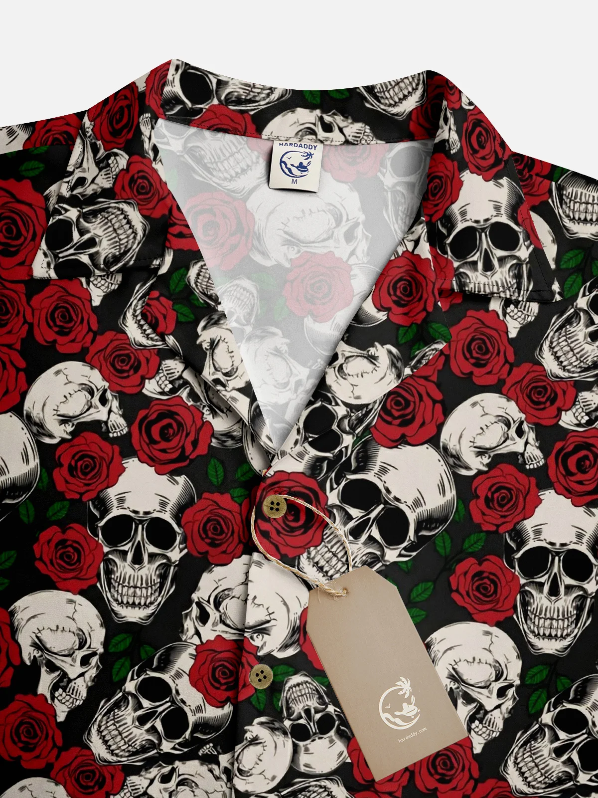 Moisture-wicking Rock Roll Skull Music Halloween Aloha Shirt