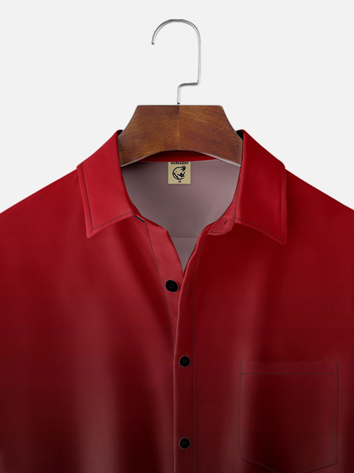 Moisture-wicking Gradient Color Chest Pocket Casual Shirt