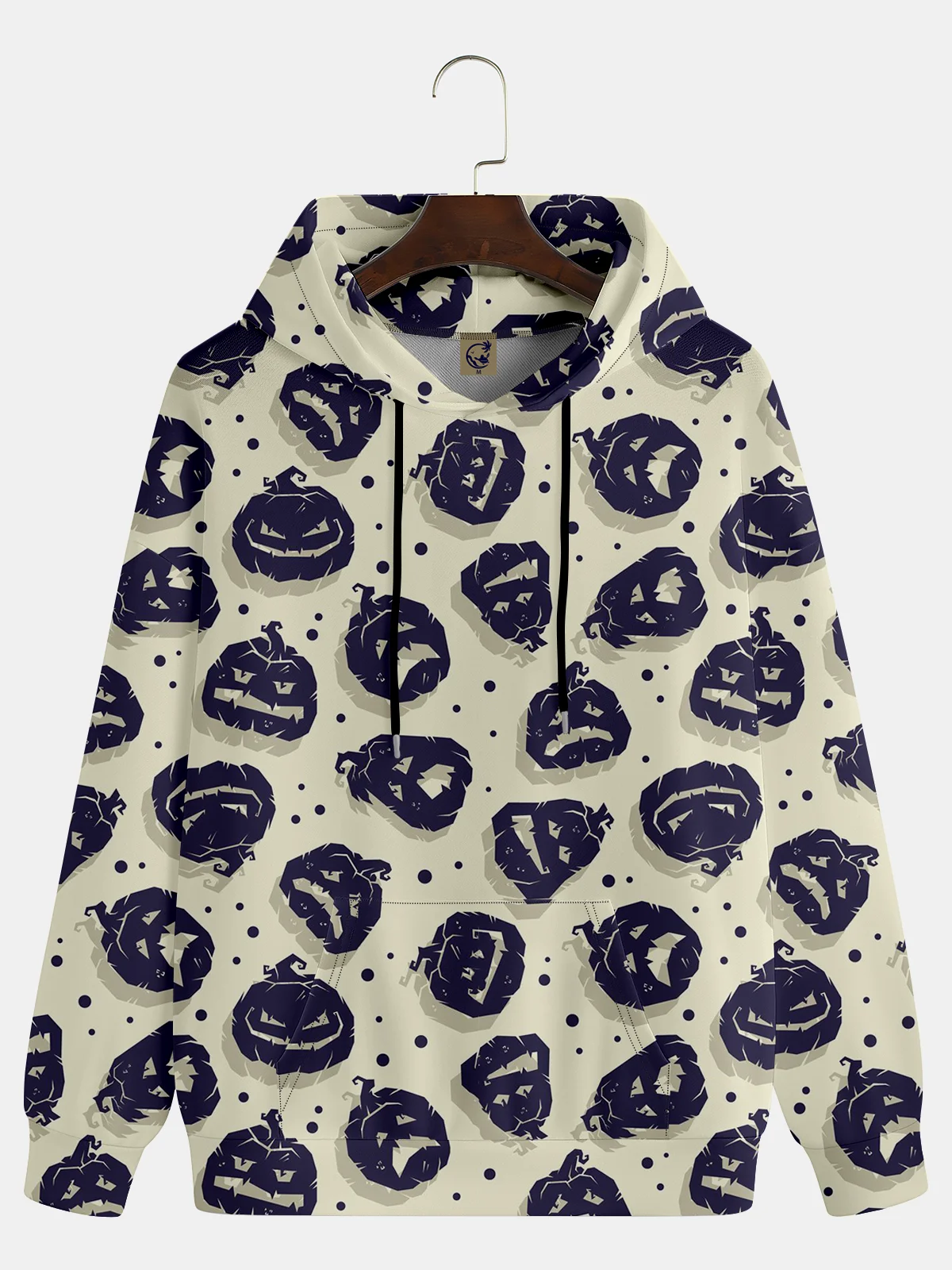 Halloween Artistic Pumpkin Print Hoodie Sweatshirt