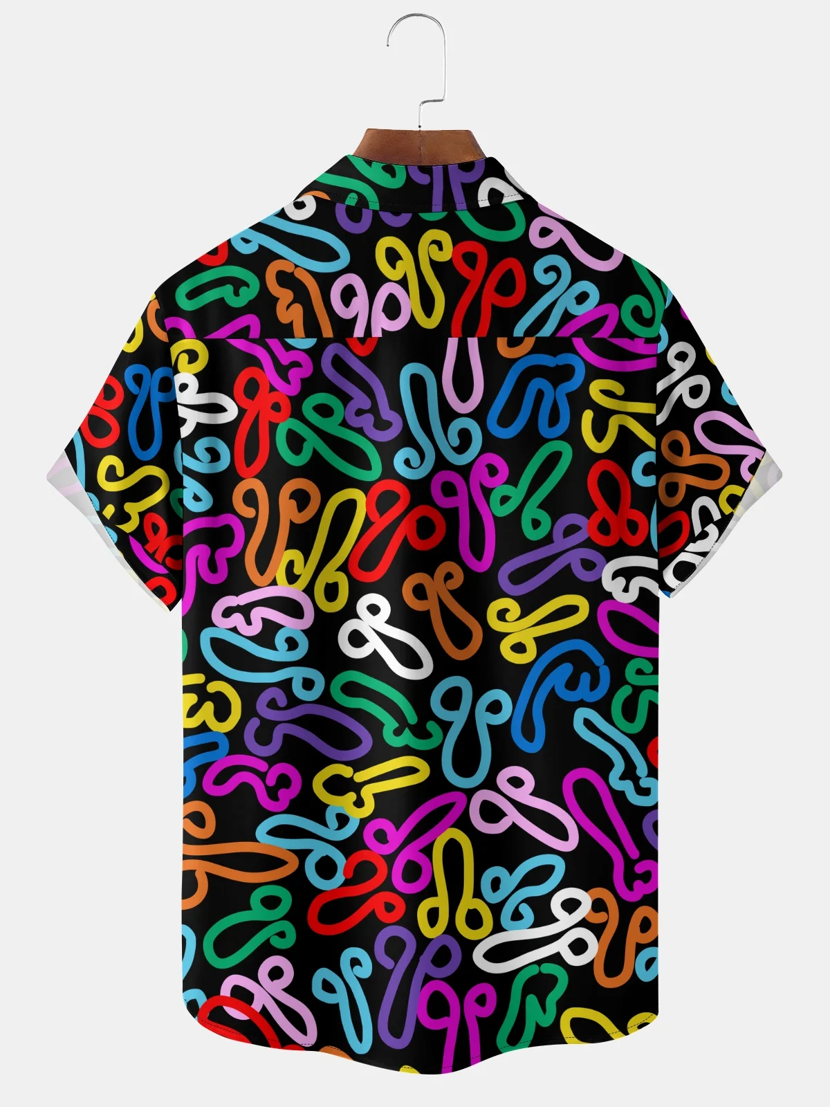 Moisture-wicking Abstract Life Source Chest Pocket Hawaiian Shirt