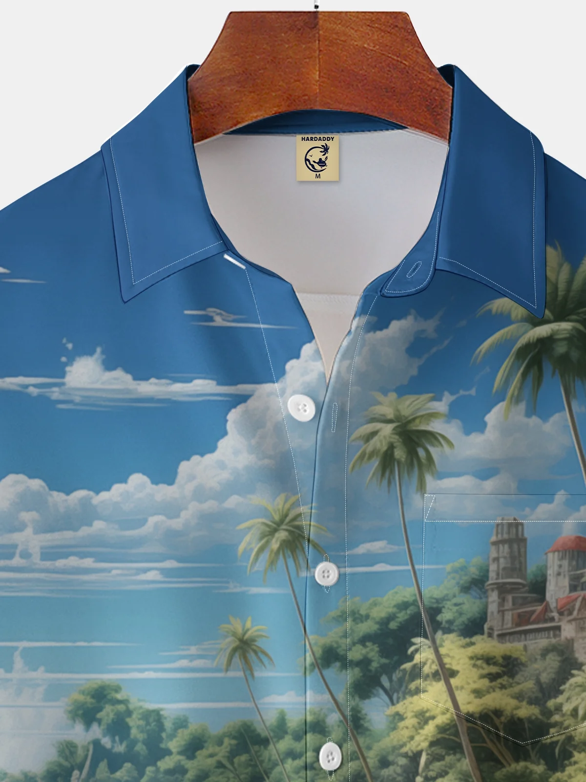 Moisture-wicking Summer Beach Chest Pocket Hawaiian Shirt