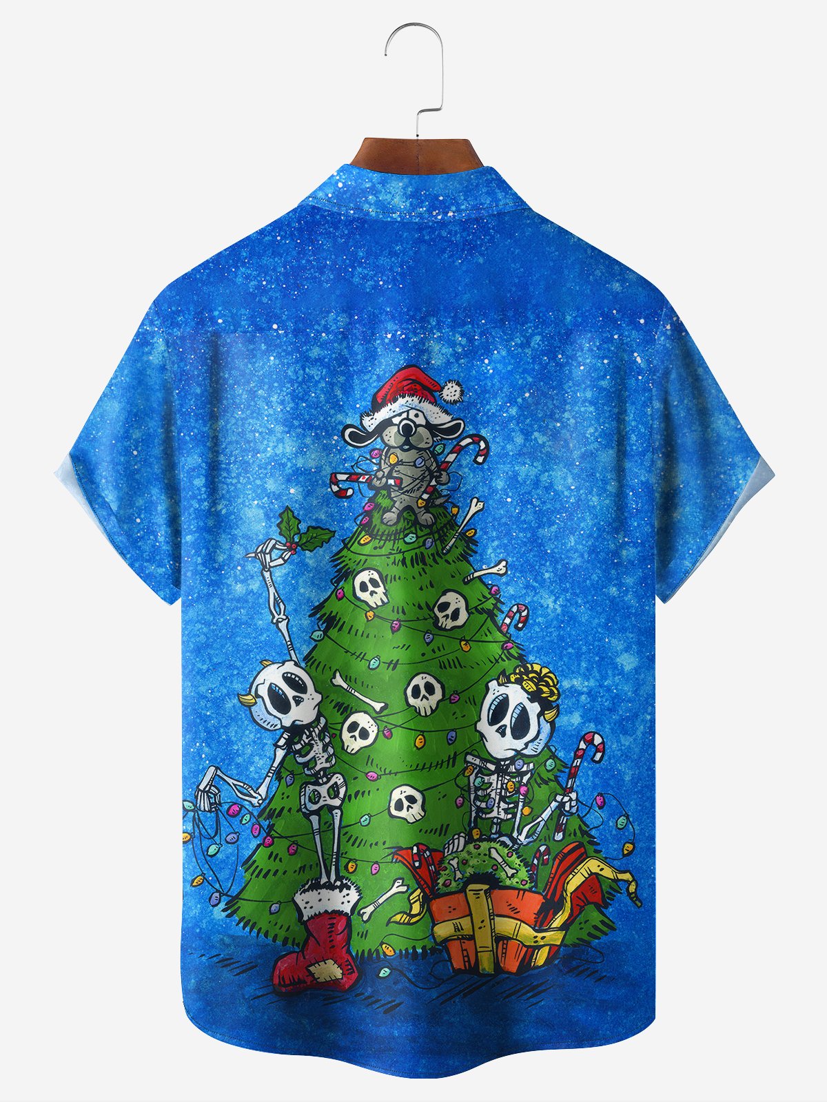 Moisture-wicking Christmas Tree Presents Hawaiian Shirt by David Lozeau