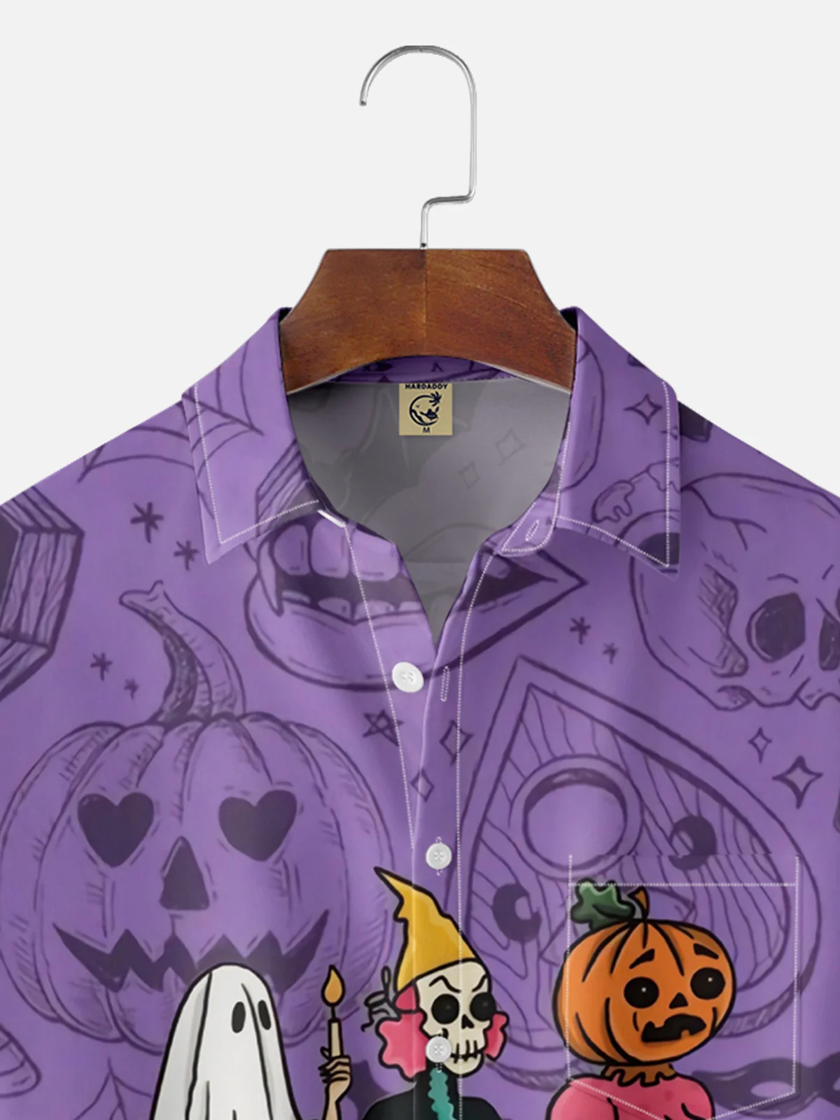 Moisture Wicking Halloween Pumpkin Ghost Hawaiian Shirt