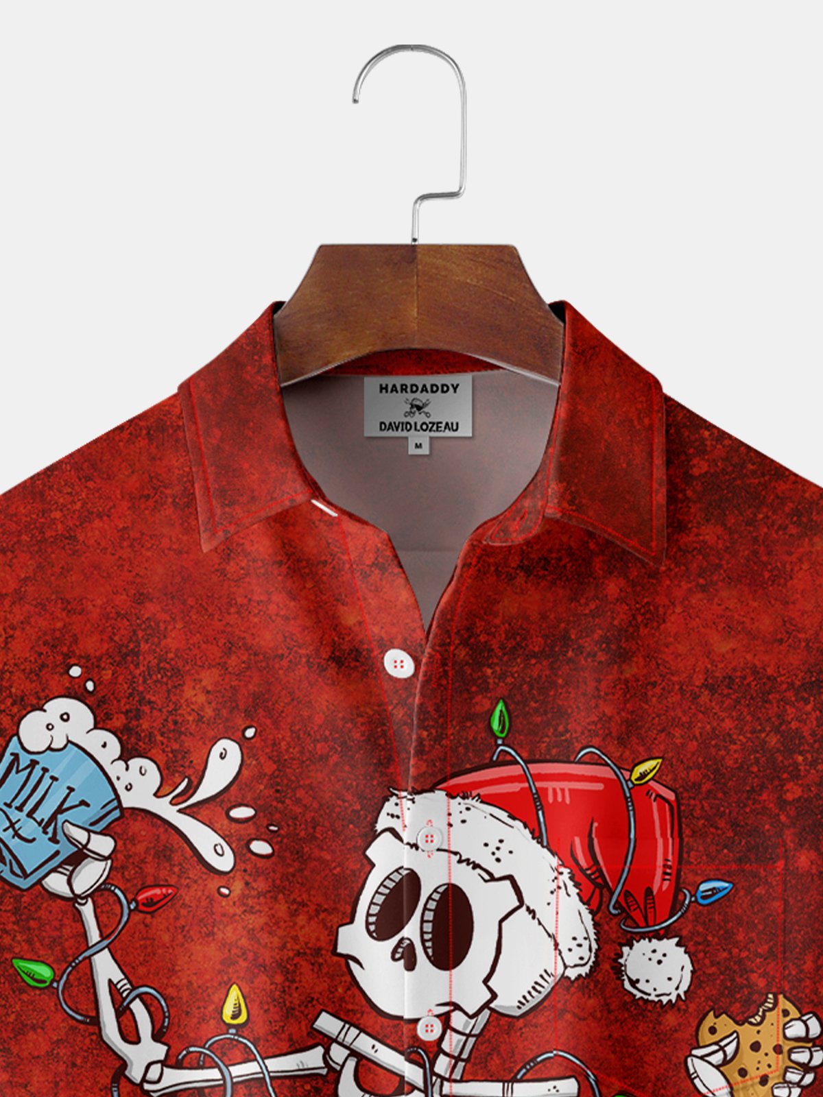 Moisture-wicking Christmas Santa Claus Hawaiian Shirt by David Lozeau