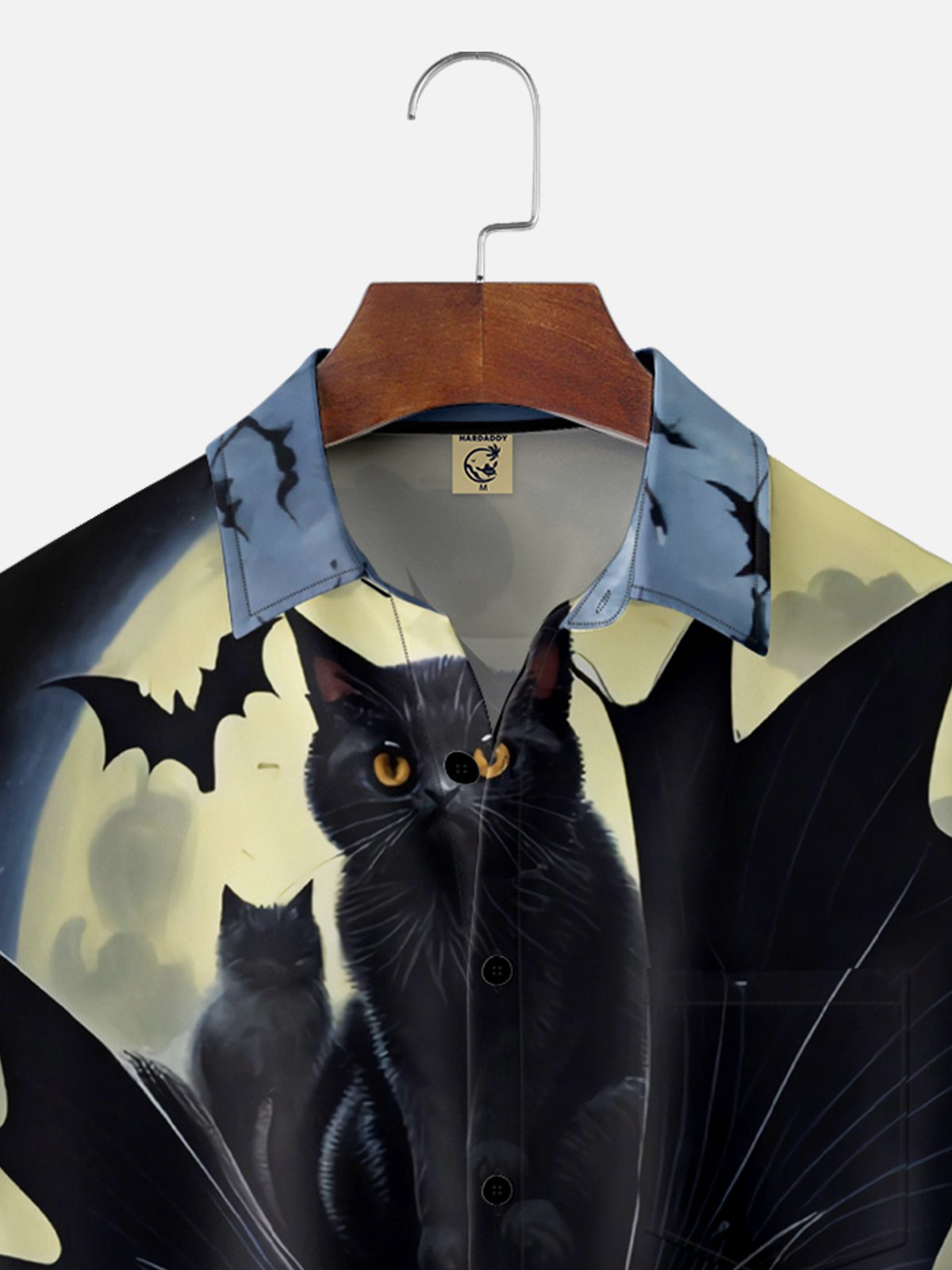 Moisture Wicking Halloween Bat Cat Hawaiian Shirt