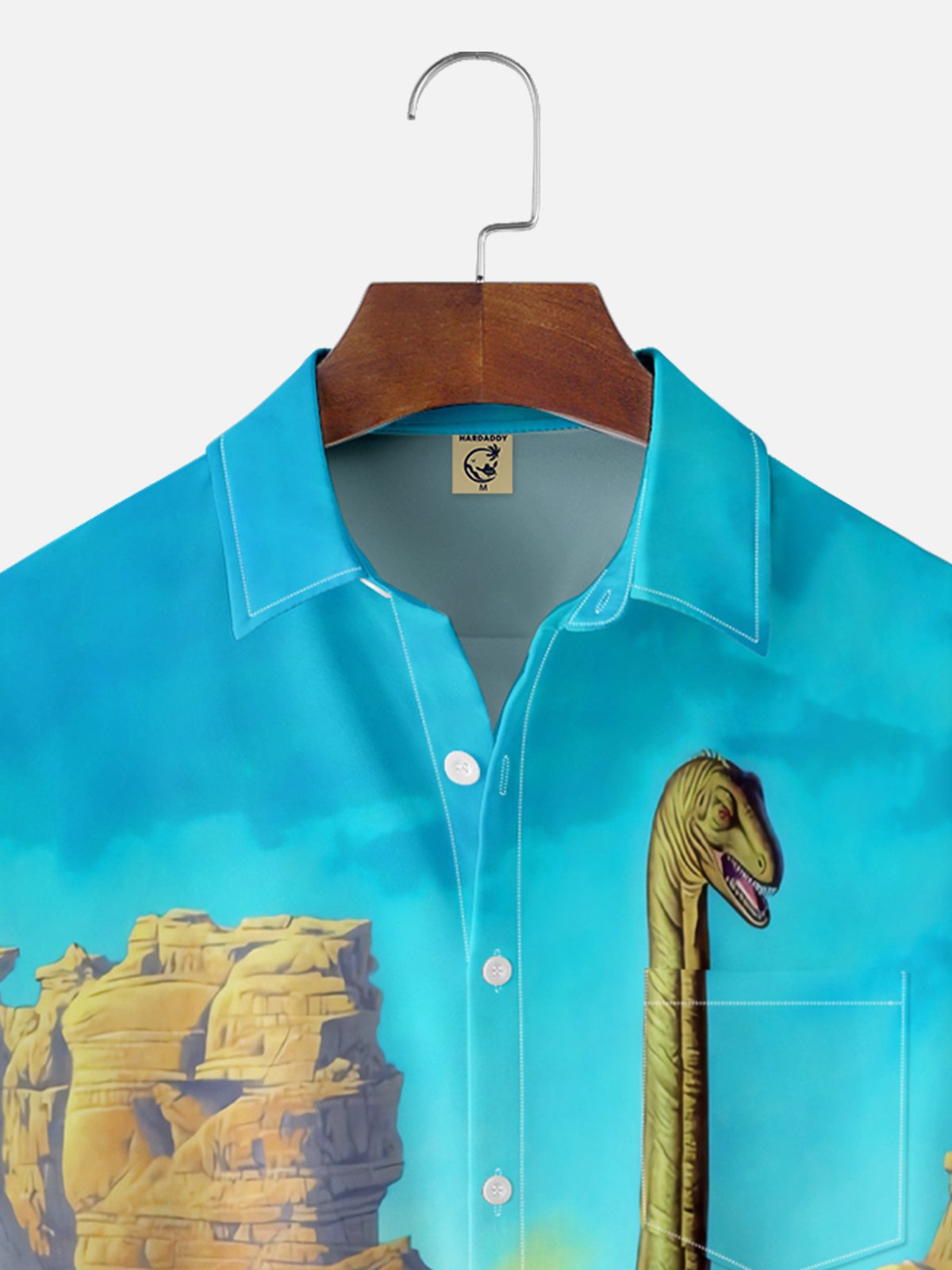 Moisture Wicking Dinosaur Hawaiian Shirt