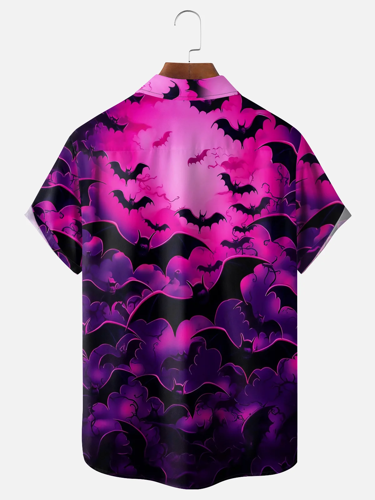 Moisture Wicking Halloween Pumpkin Bat Dog Hawaiian Shirt