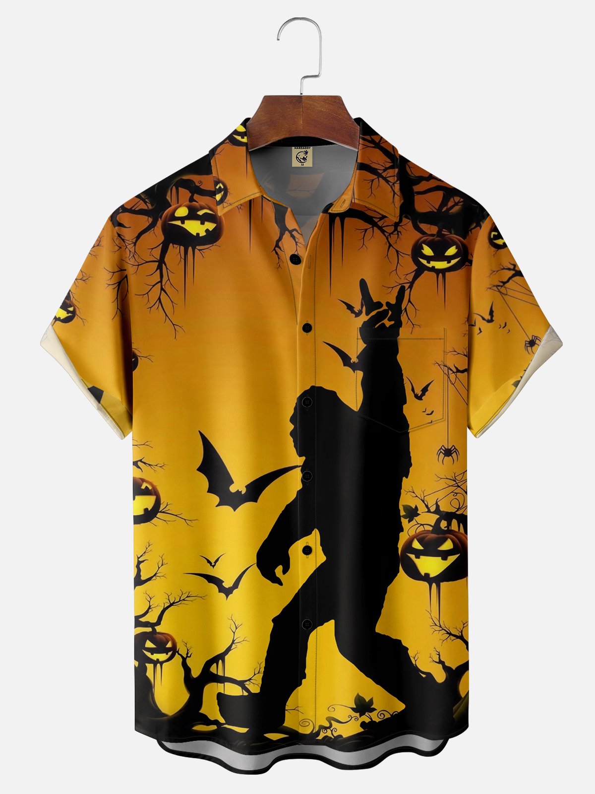 Moisture Wicking Halloween Pumpkin Savage Hawaiian Shirt