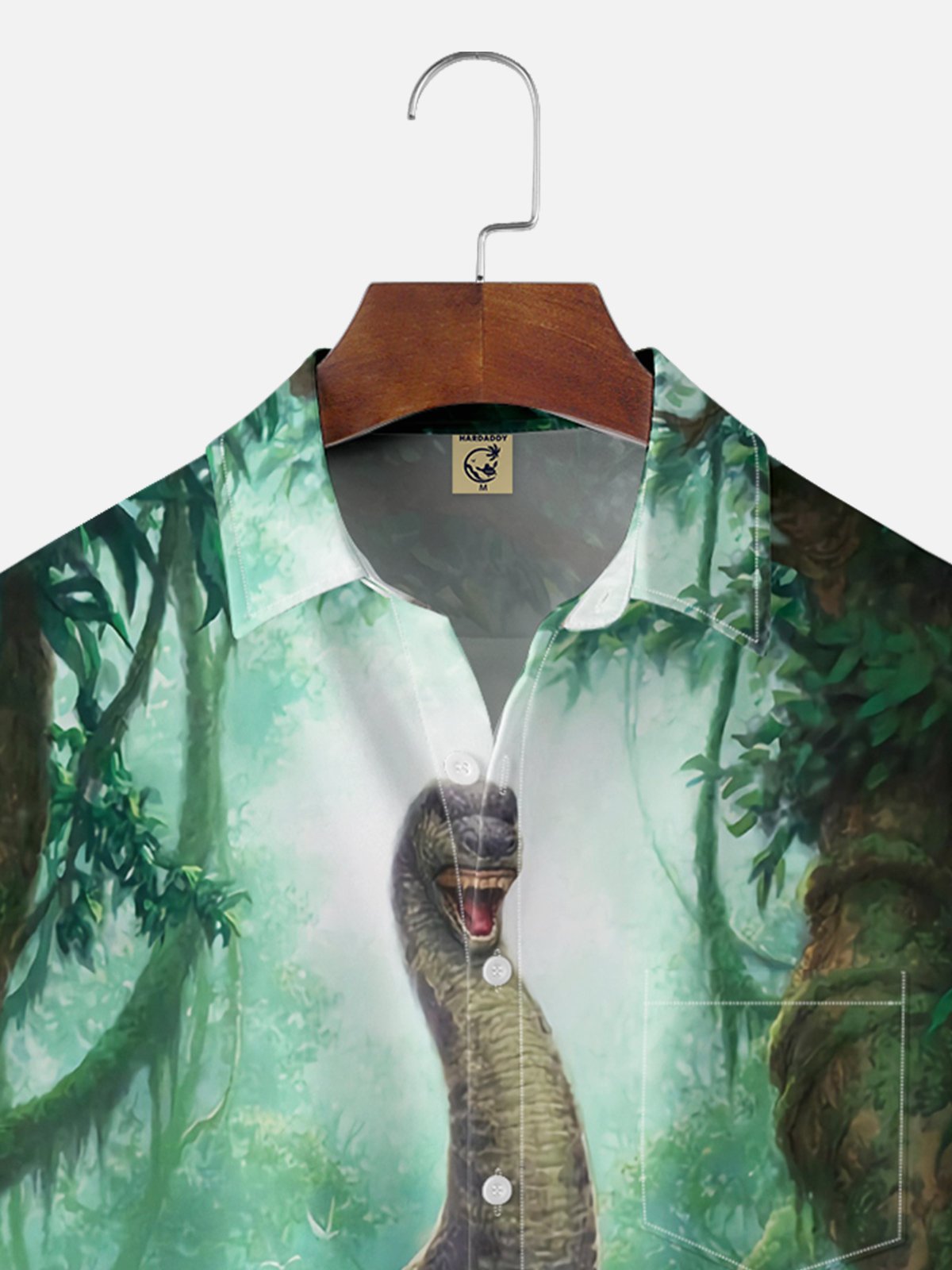 Moisture Wicking Dinosaur Hawaiian Shirt