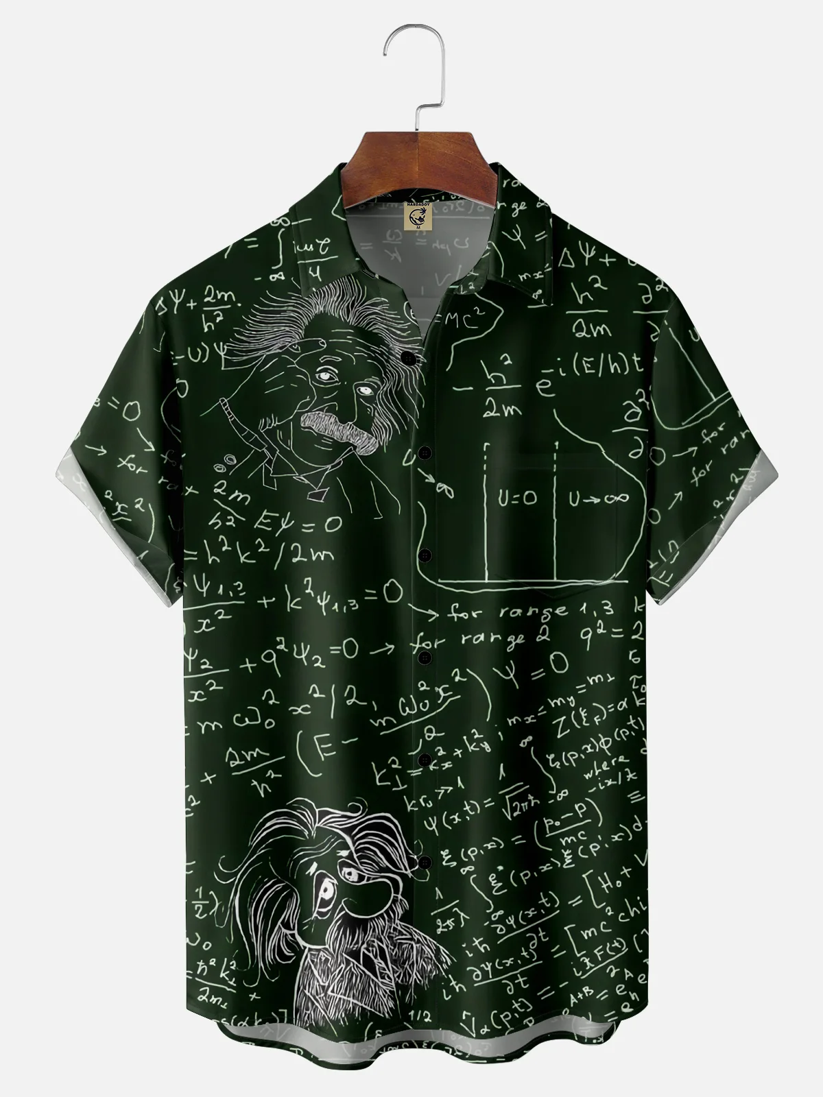 Moisture-wicking Back to School Science Chemistry Chest Pocket Casual Shirt