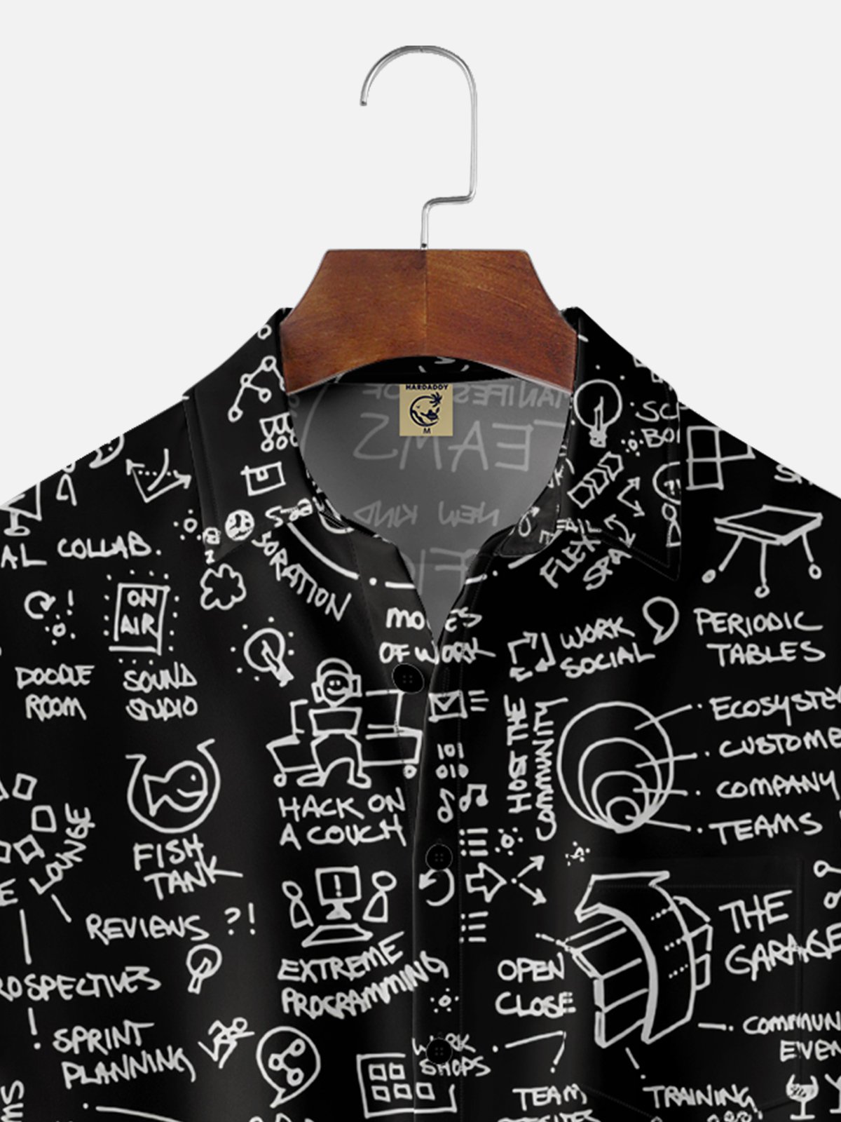 Moisture-wicking Back to School Letter Science Chemistry Chest Pocket Casual Shirt