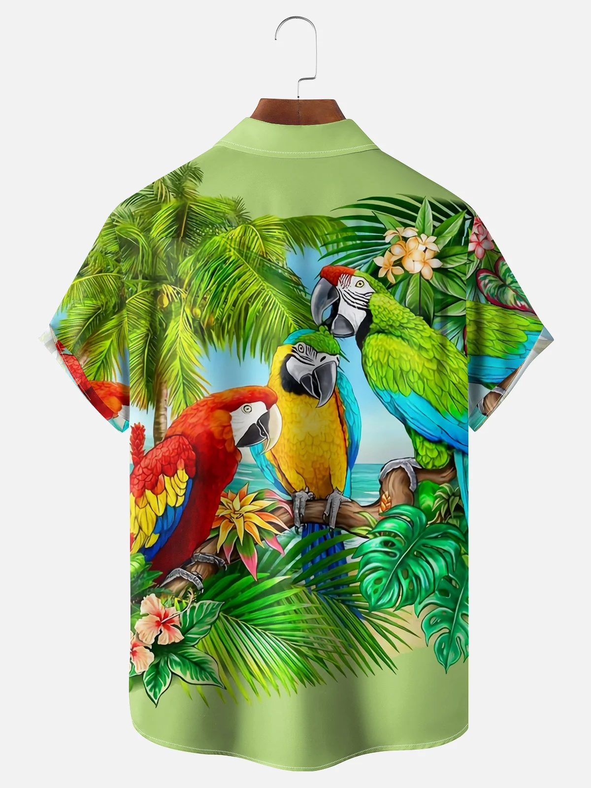 Moisture-wicking Its 5 o'clock somewhere Parrots Chest Pocket Hawaiian Shirt