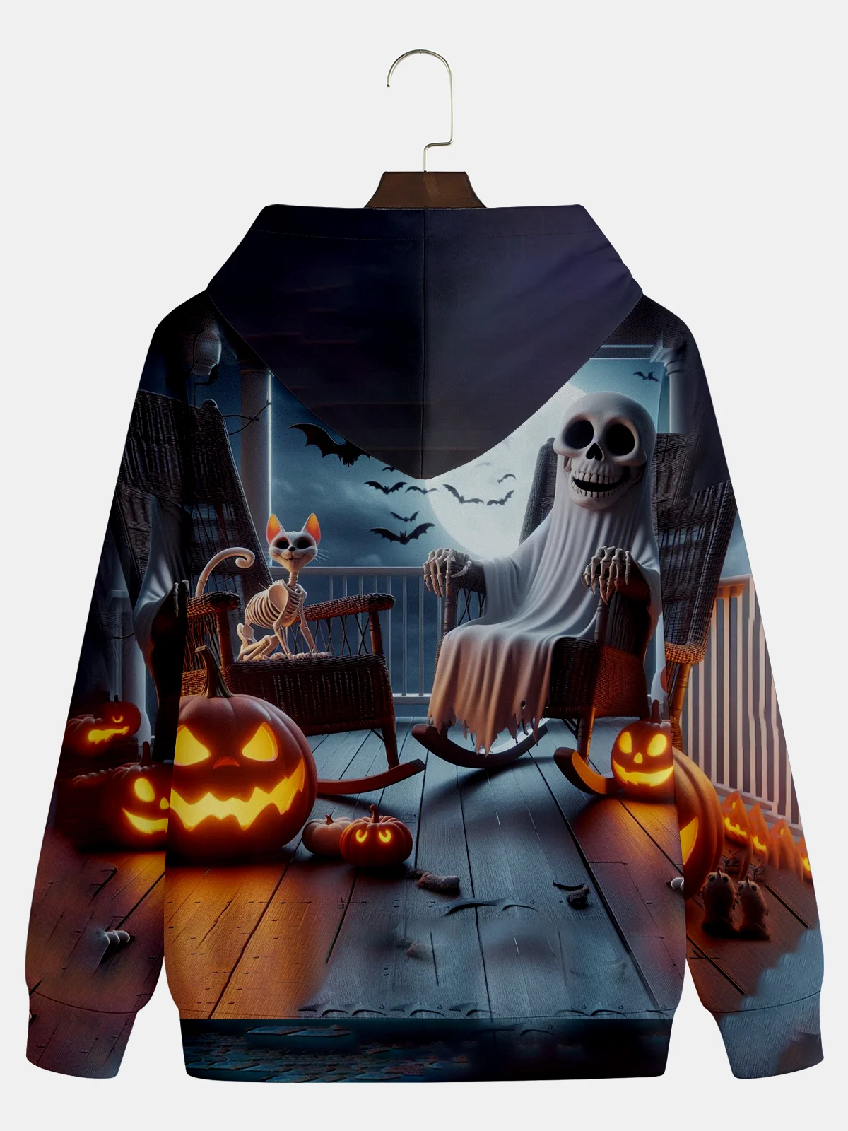 Waiting for Halloween Pumpkin Ghost Hoodie Sweatshirt