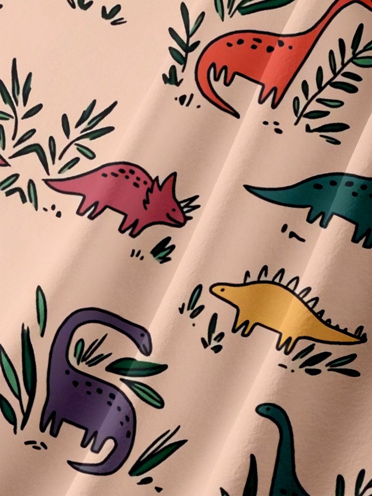 Moisture-wicking Dinosaur Chest Pocket Hawaiian Shirt