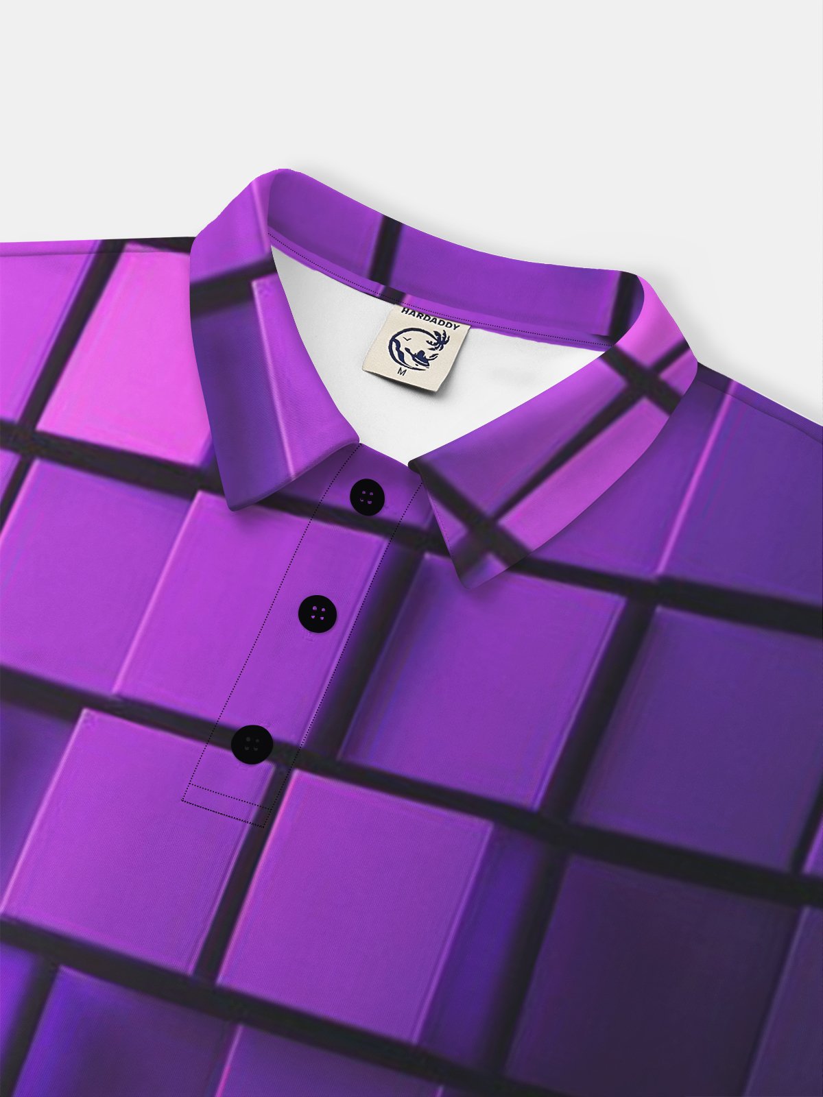 Moisture Wicking Golf Polo 3D Gradient Color Abstract Mechanical Geometry