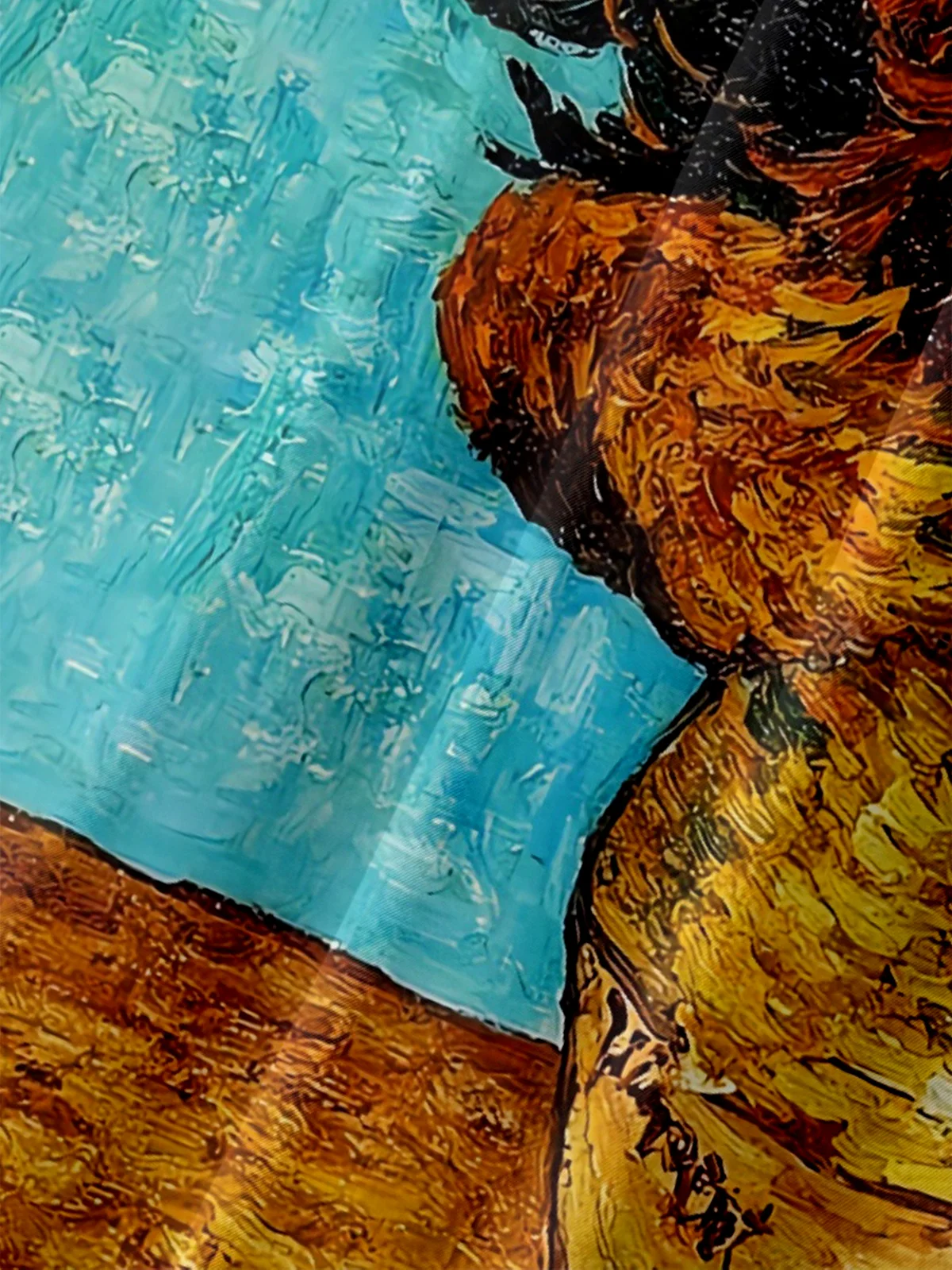 Moisture-wicking Vincent Van gogh Sunflowers Painting Chest Pocket Hawaiian Shirt