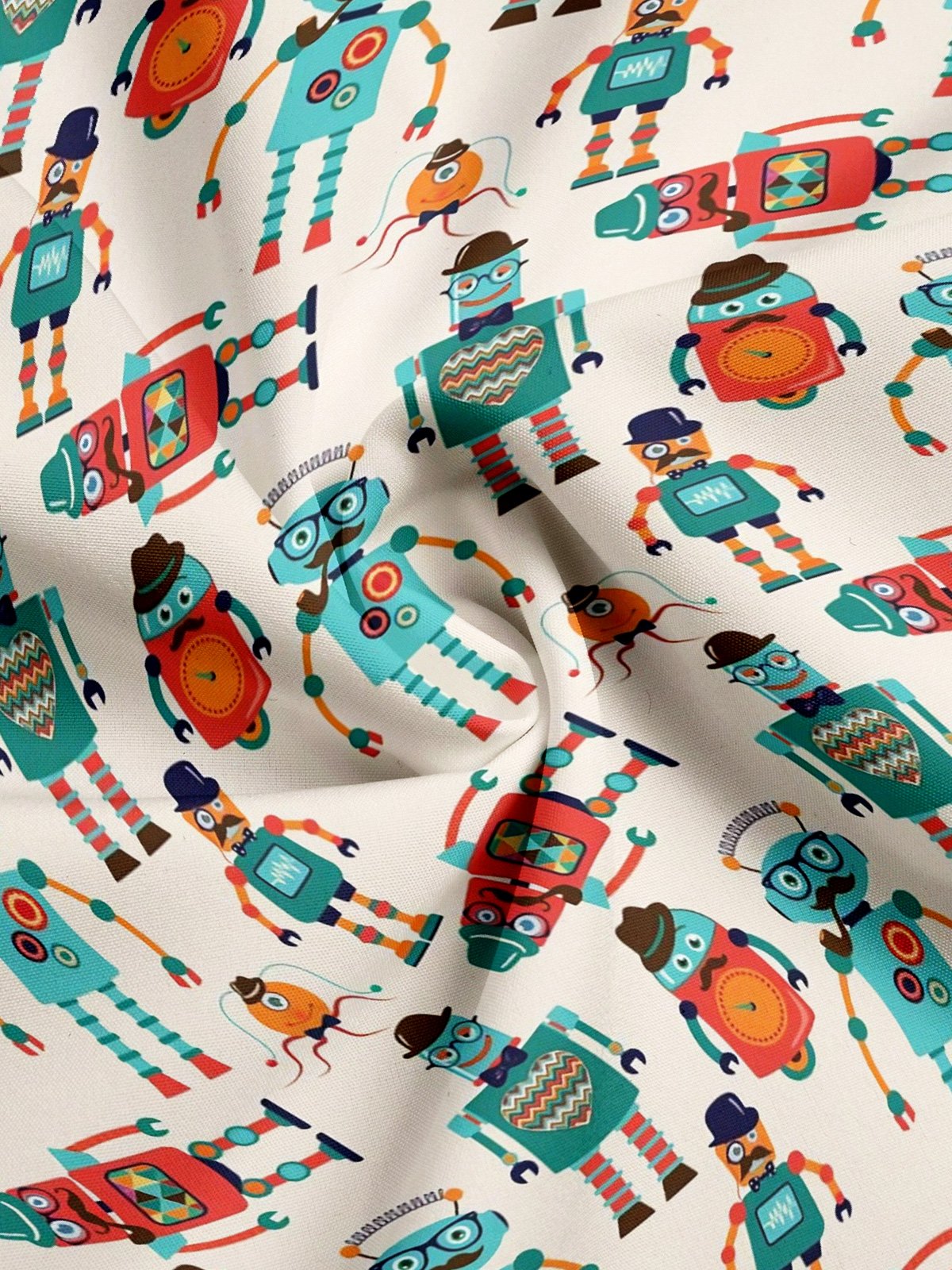 Moisture-wicking Robot Aloha Shirt