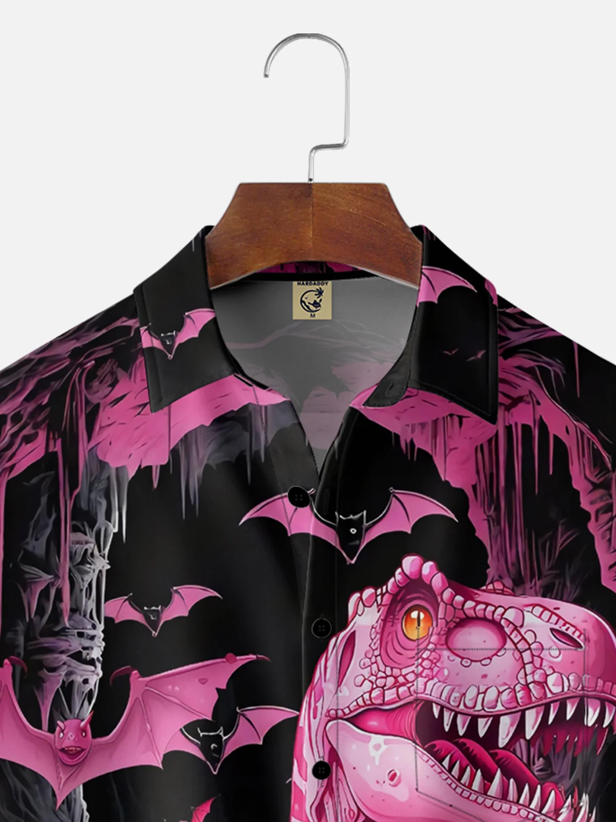 Moisture Wicking Halloween Bat Dinosaur Hawaiian Shirt